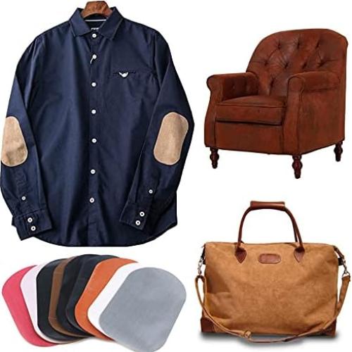 Quluxe 20 Pcs Parches Termoadhesivos Ovalados de Ante Multicolor