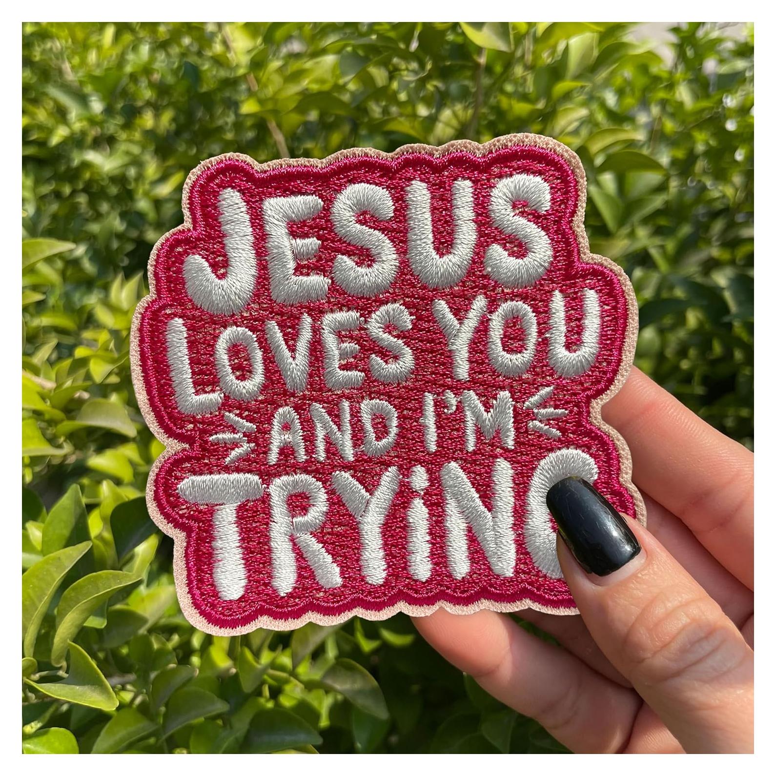 Parche CALATALLY Jesús te ama 7.6x7.6 cm Plancha o Coser