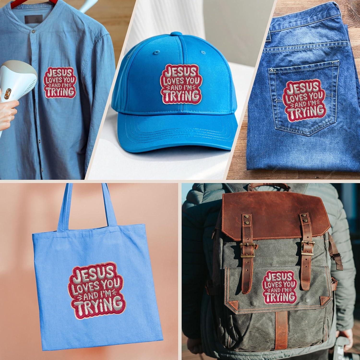 Parche CALATALLY Jesús te ama 7.6x7.6 cm Plancha o Coser