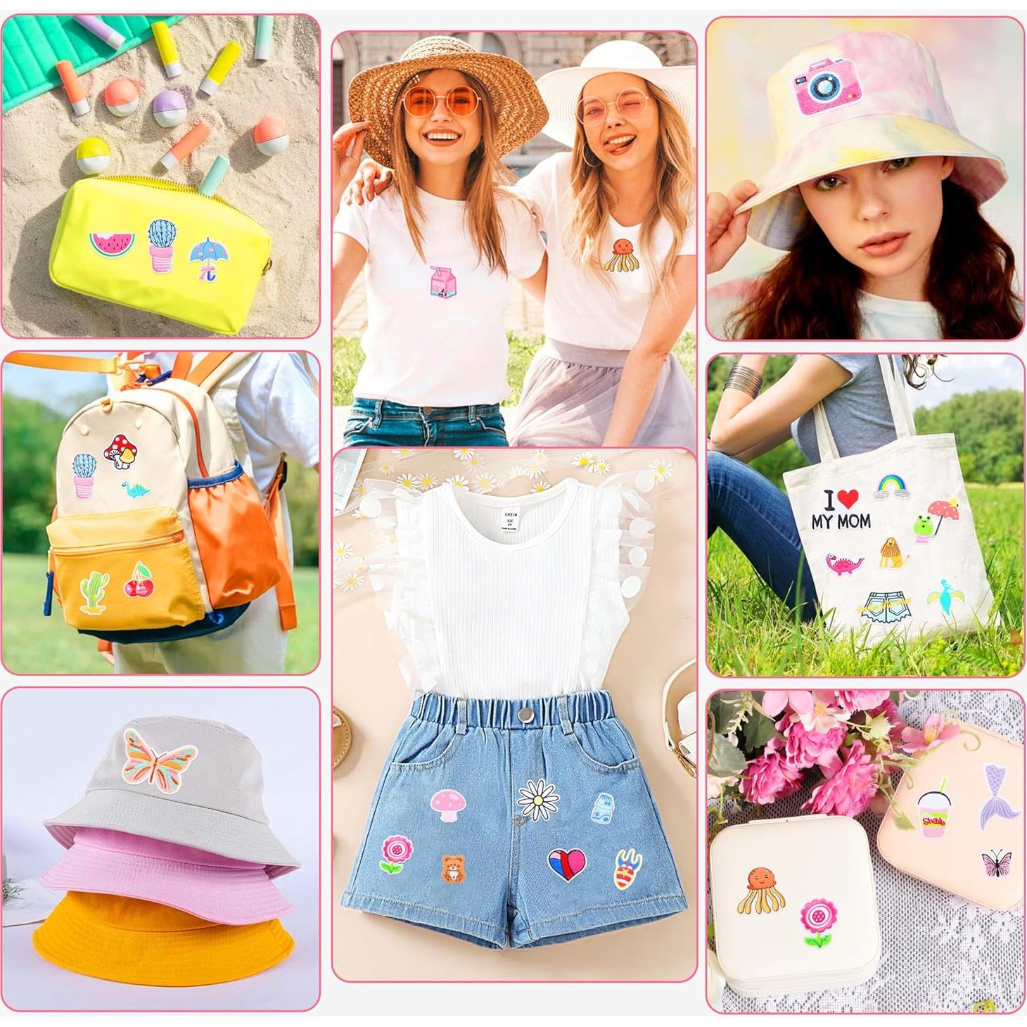 NICEVINYL 80 Parches Bordados para Planchar - Estilos Variados