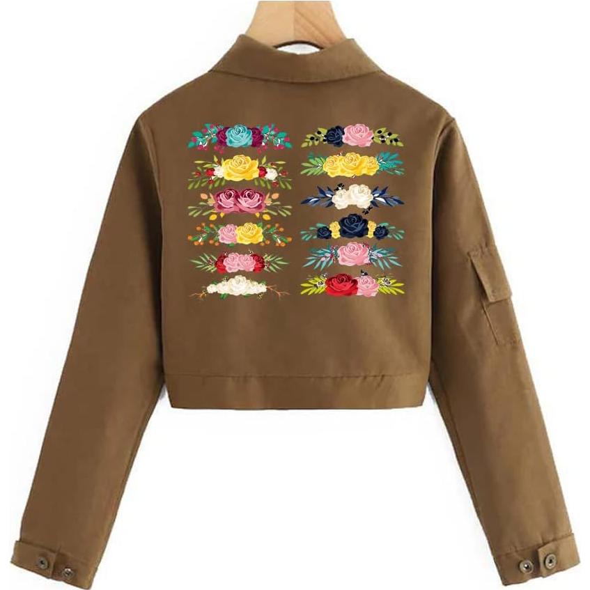 Parches de Transferencia de Calor Adonisaon 40 Pcs Flores y Mariposas