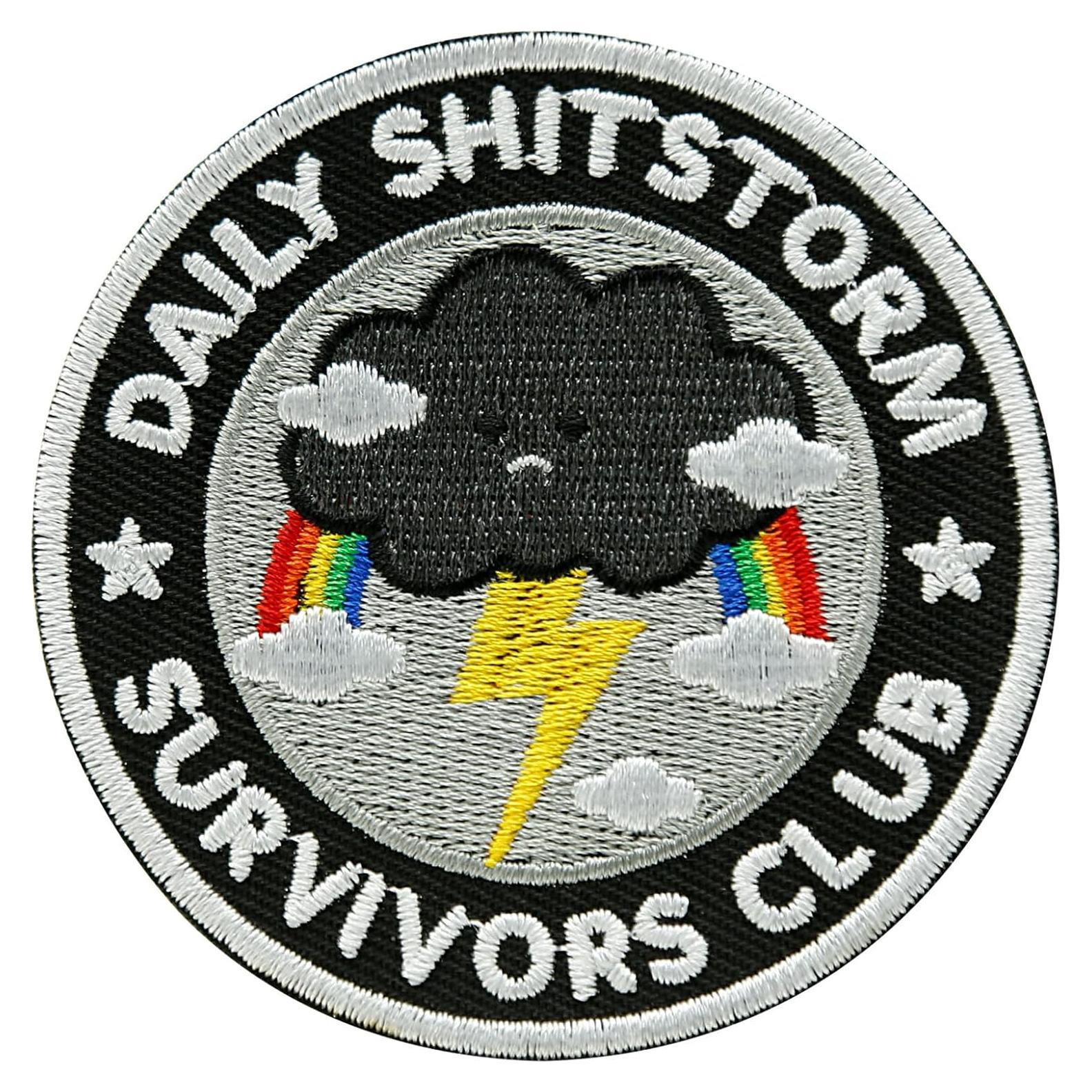 Parche Bordado de Nube Divertida XMJY 7.62 cm Planchar