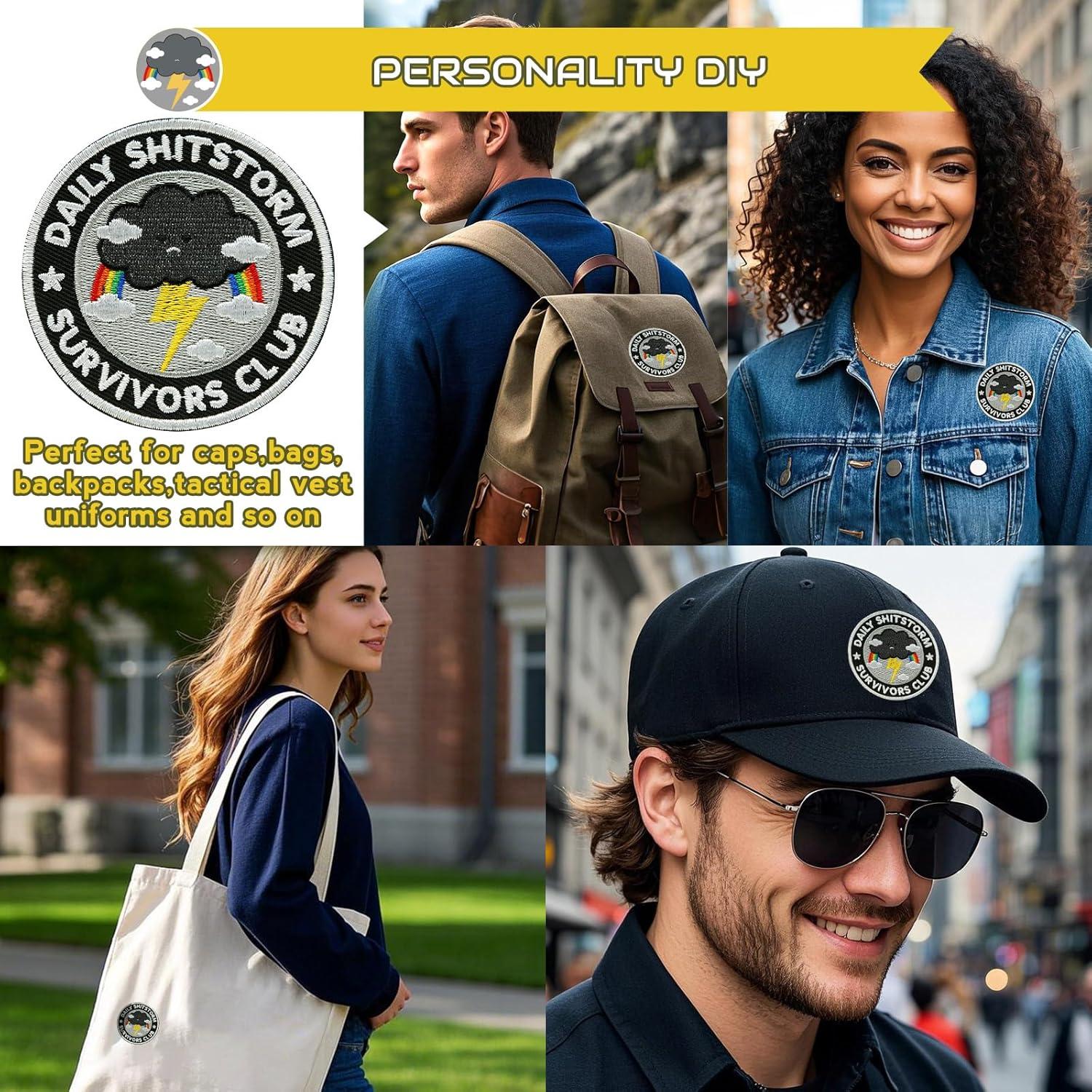 Parche Bordado de Nube Divertida XMJY 7.62 cm Planchar