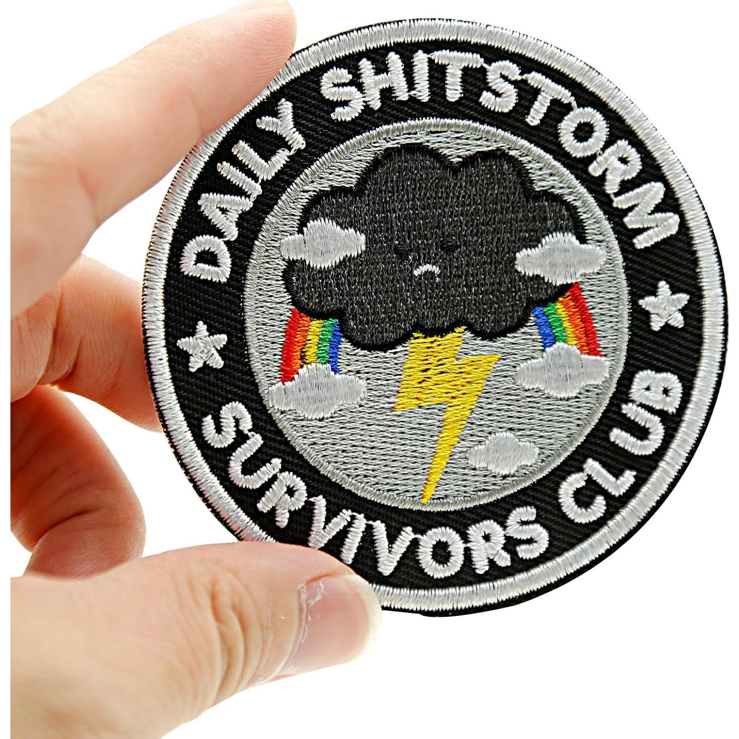 Parche Bordado de Nube Divertida XMJY 7.62 cm Planchar