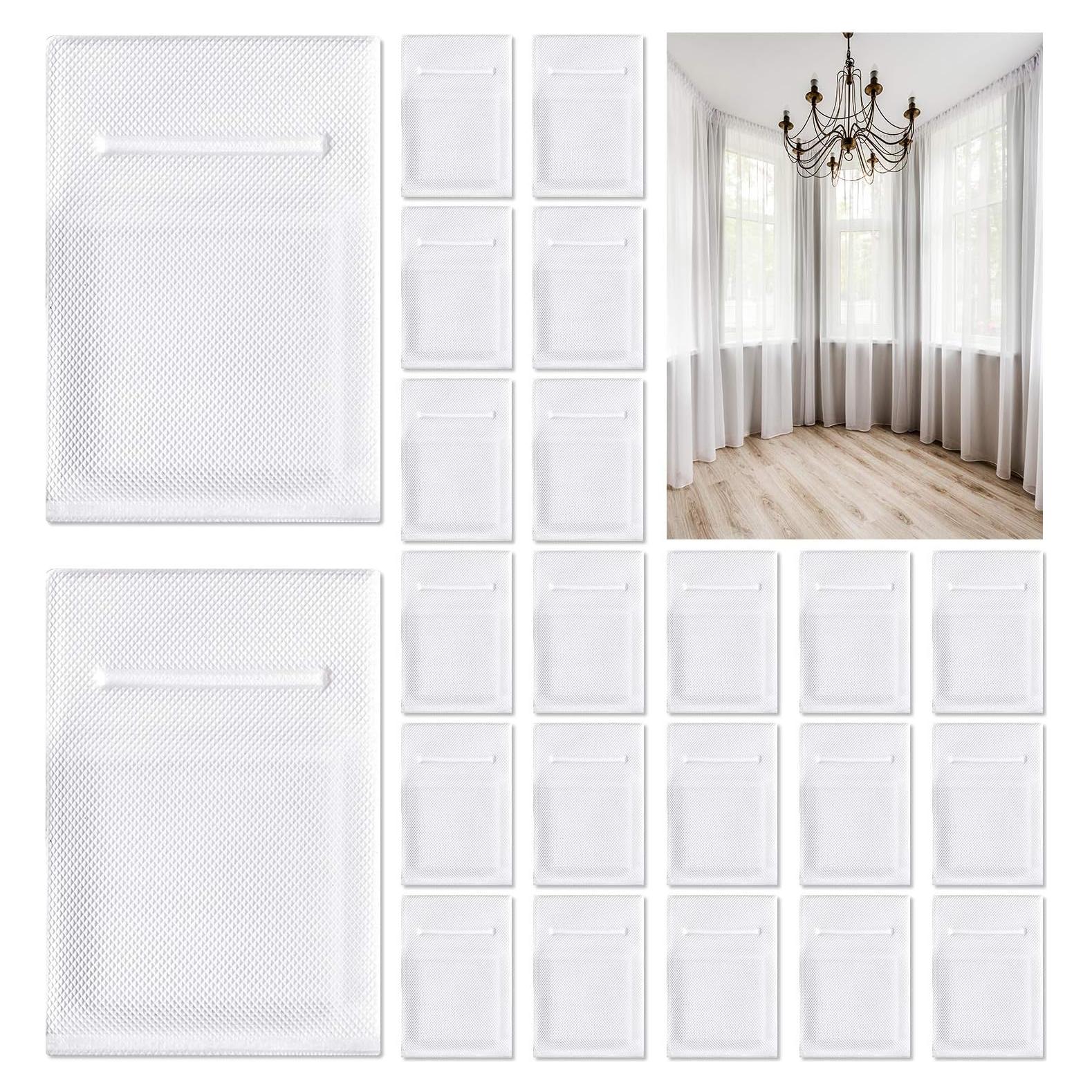 Jetec 28 Pcs Pesas de Cortina de Vinilo para Ventanas