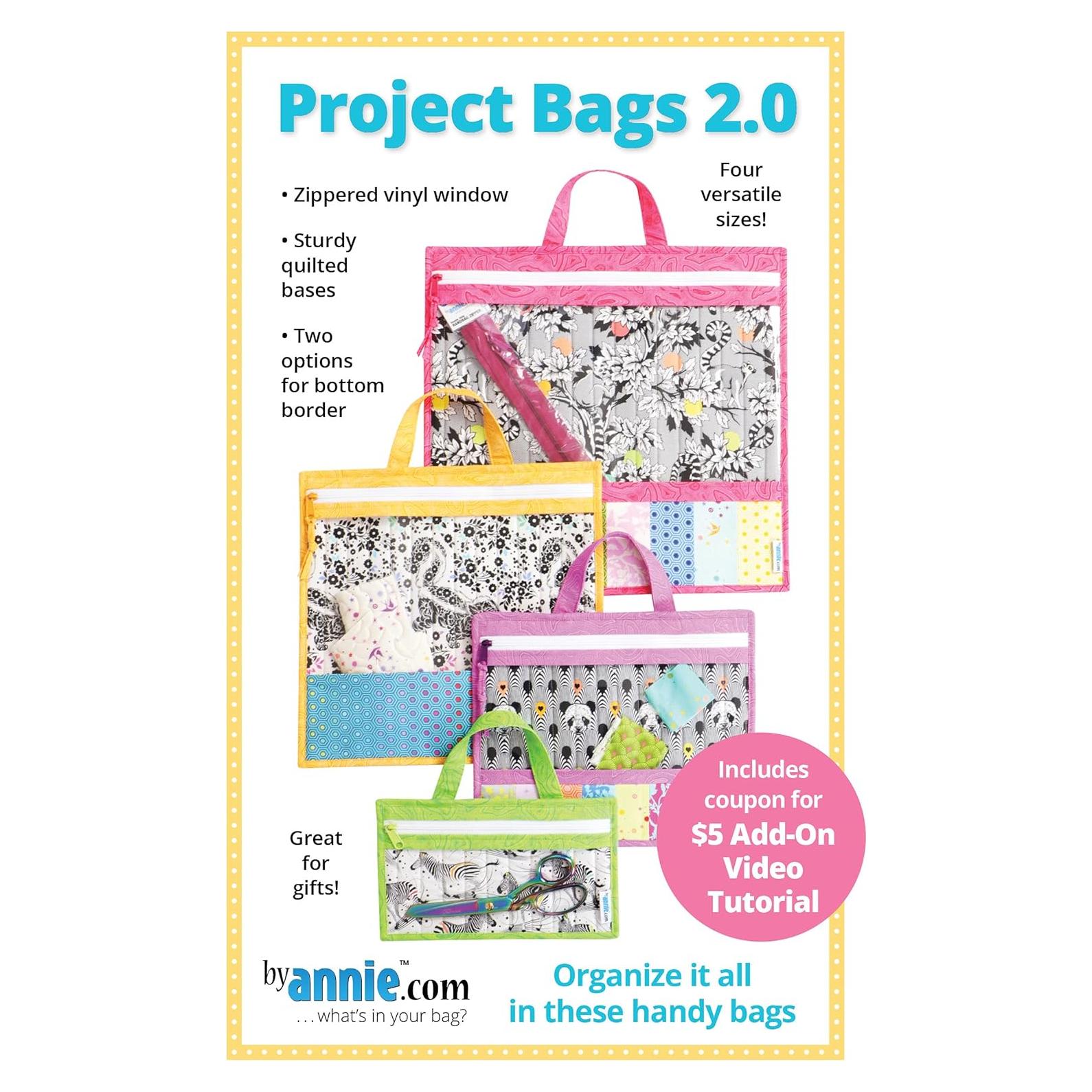 Patrón de Bolsas de Proyecto By Annie 2.0 - 4 Tamaños