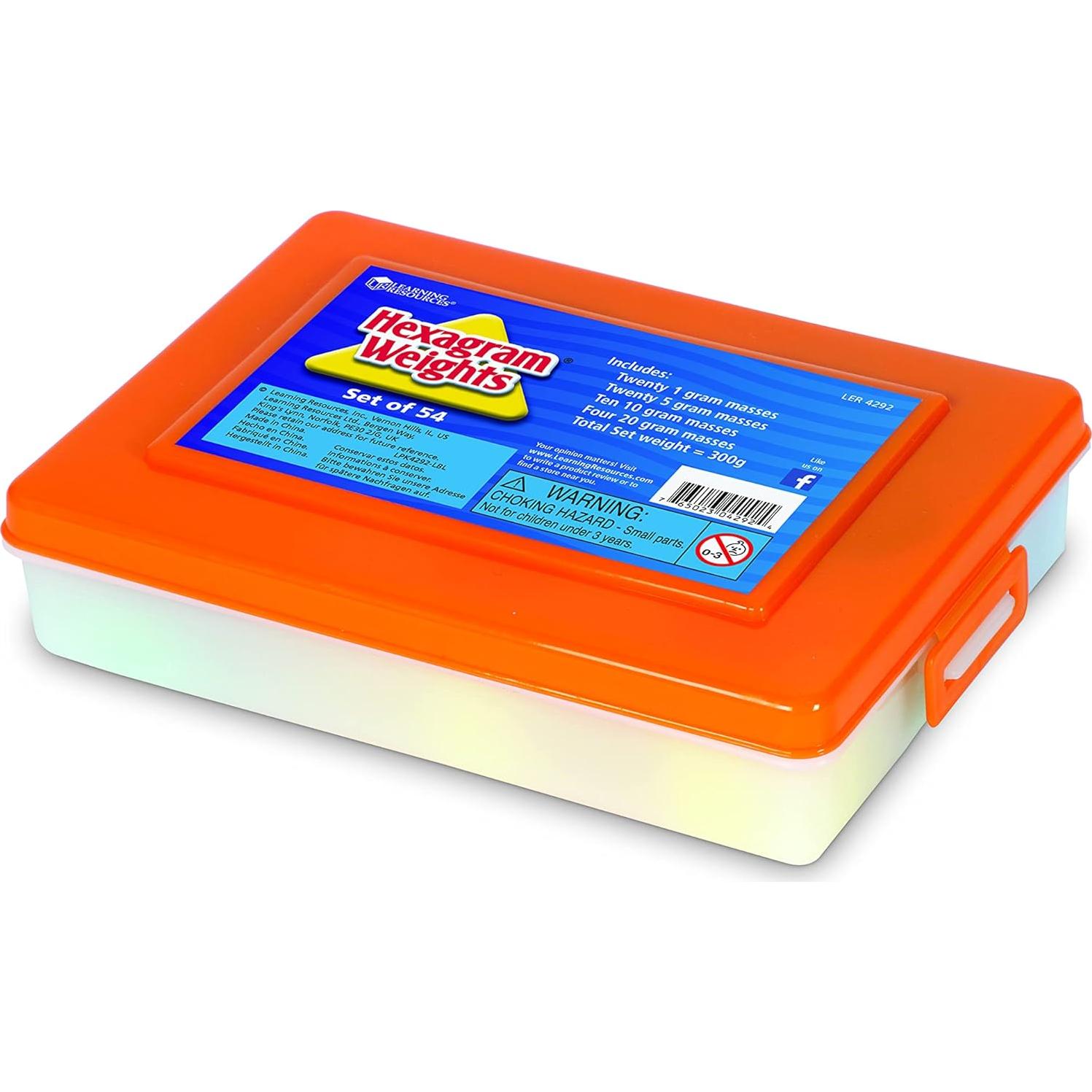 Conjunto de Pesas Métricas Hexagonales Recursos de Aprendizaje - 54 Piezas