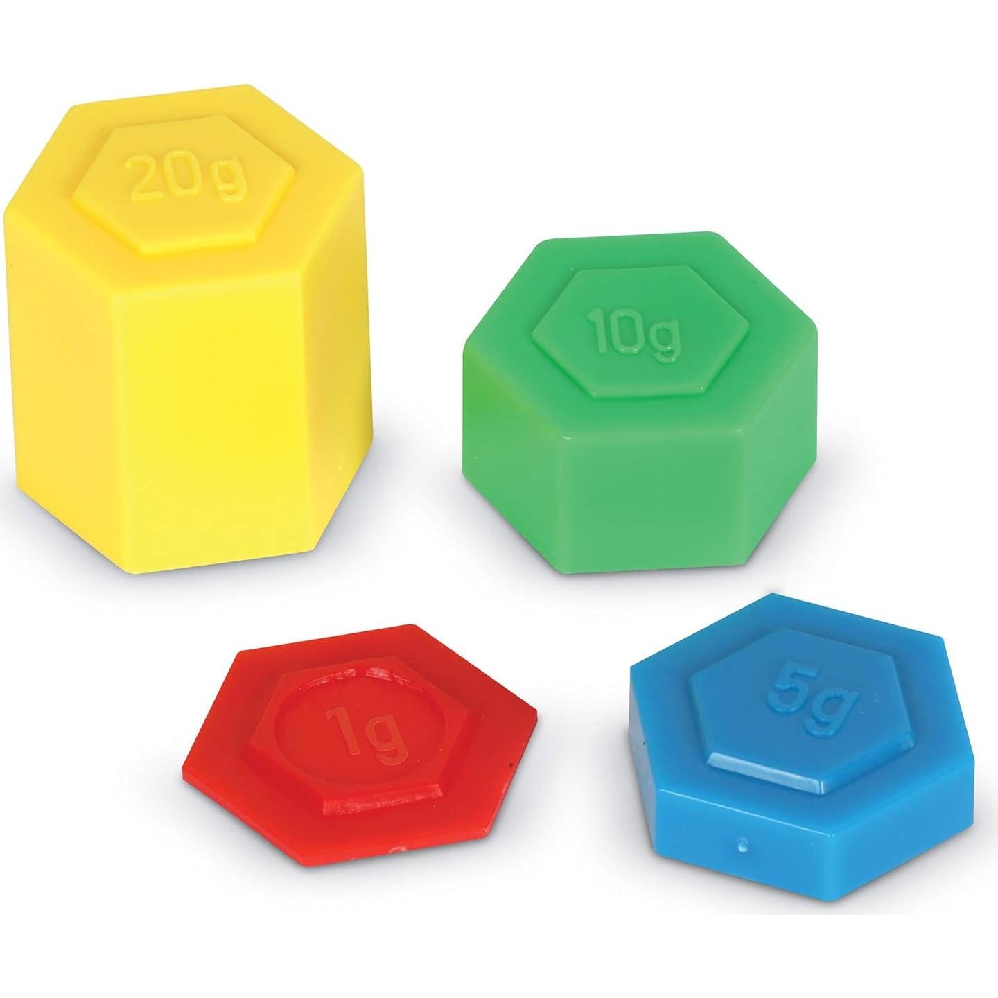 Conjunto de Pesas Métricas Hexagonales Recursos de Aprendizaje - 54 Piezas