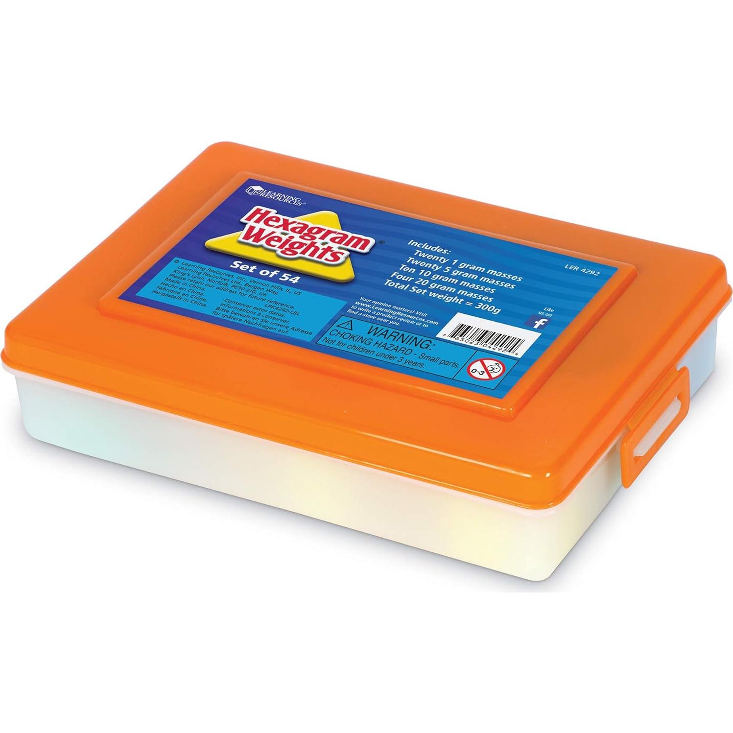 Conjunto de Pesas Métricas Hexagonales Recursos de Aprendizaje - 54 Piezas