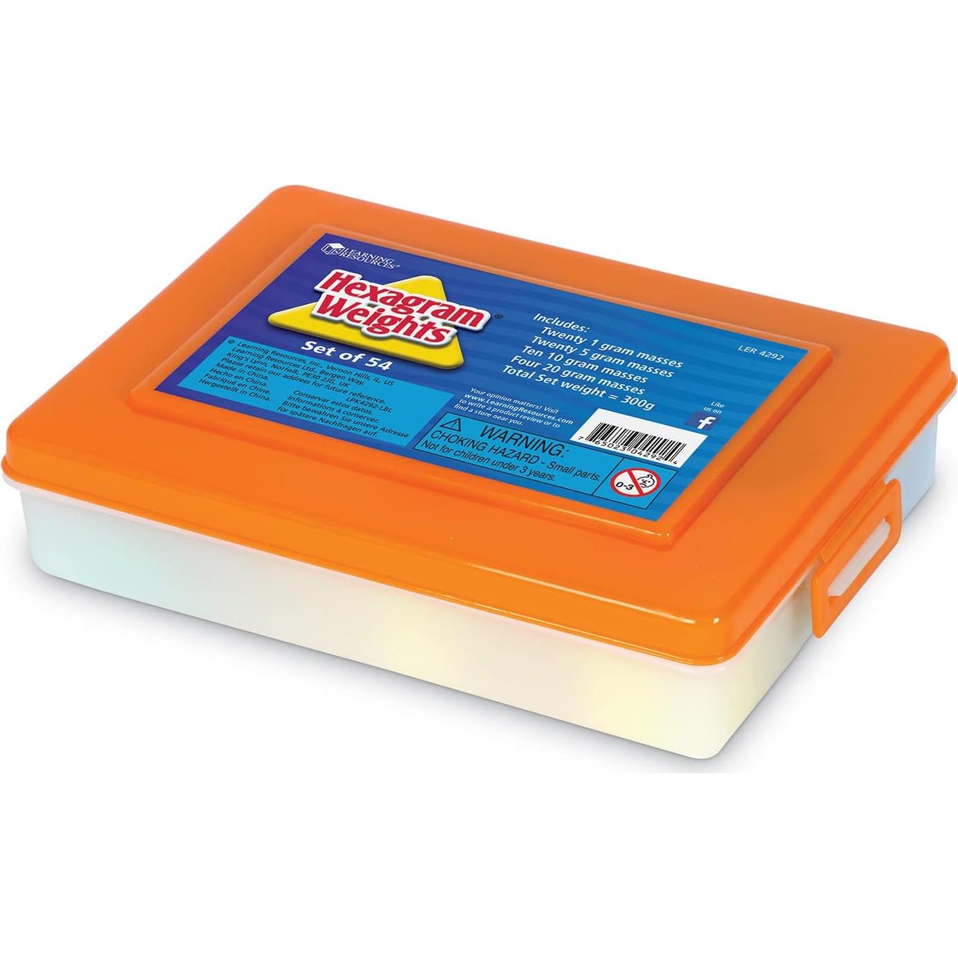 Conjunto de Pesas Métricas Hexagonales Recursos de Aprendizaje - 54 Piezas