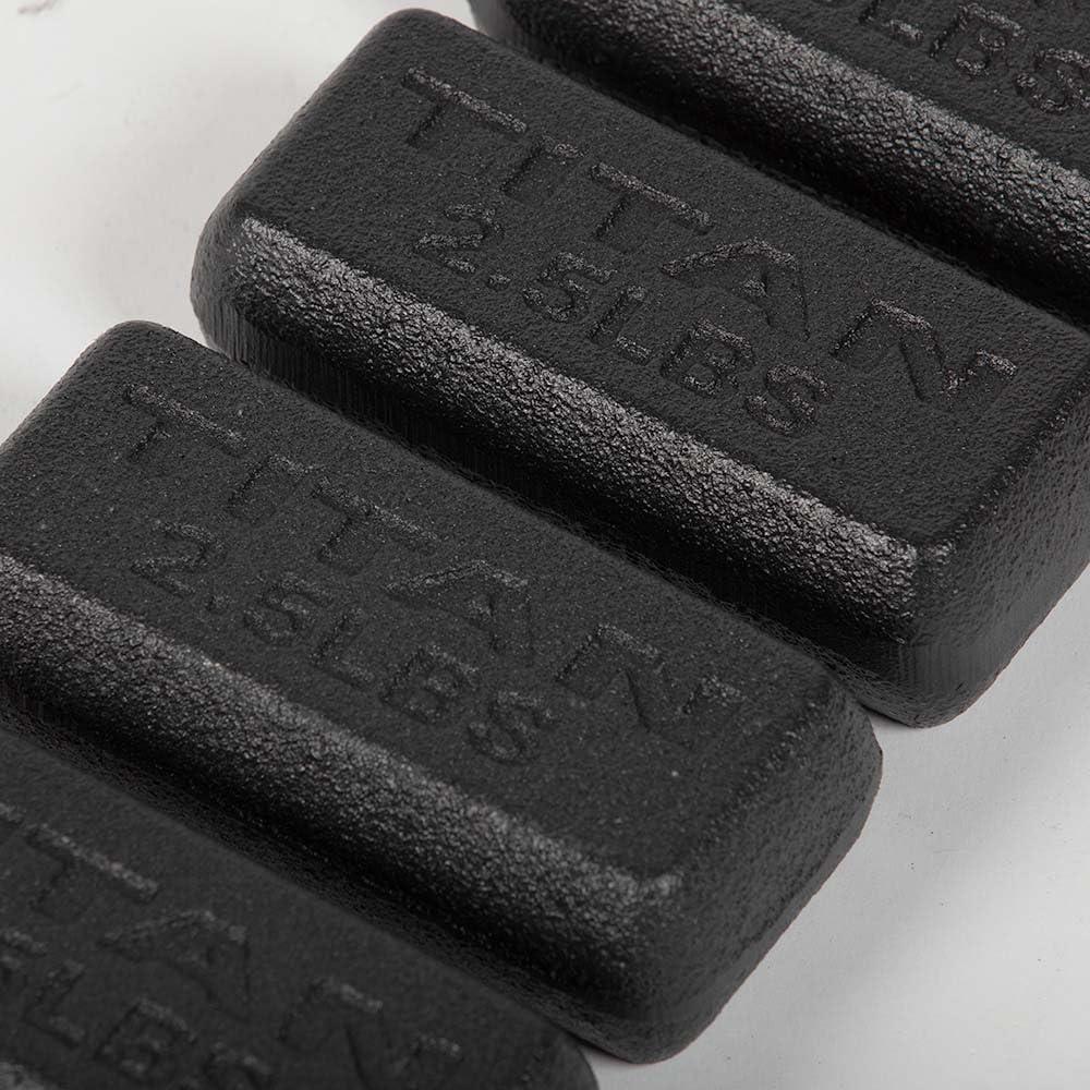 Juego de 4 Pesas de Hierro Fundido 1.13 kg Titan Fitness