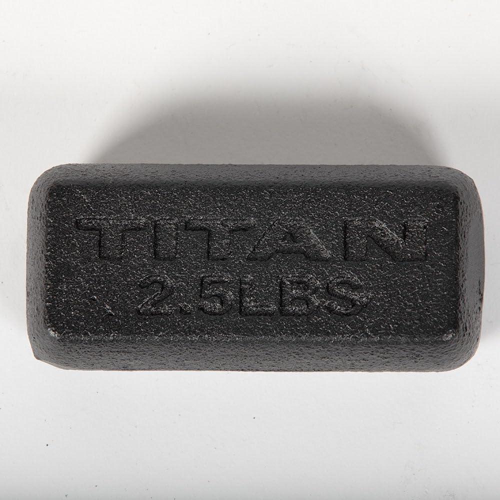 Juego de 4 Pesas de Hierro Fundido 1.13 kg Titan Fitness
