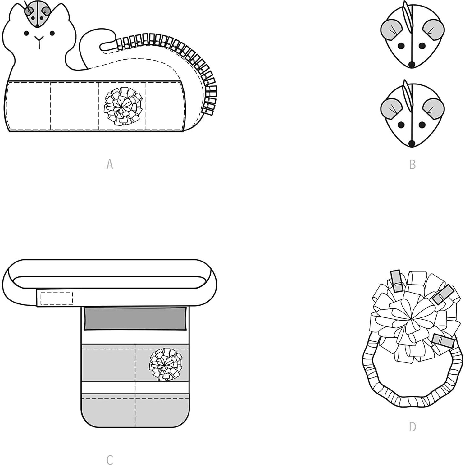 Kit de Costura Temático Gato y Ratón Simplicity - Incluye Delantal y Muñequera