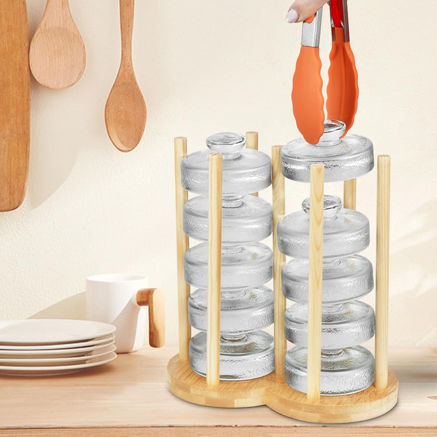 Artcome 10 Pesas de Vidrio para Fermentación con Soporte y Pinzas