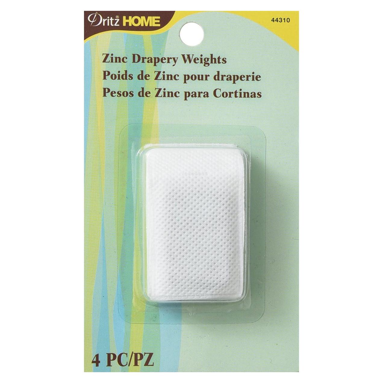 Pesas de Cortina de Zinc Dritz Home 44310 - 4 Piezas Blancas