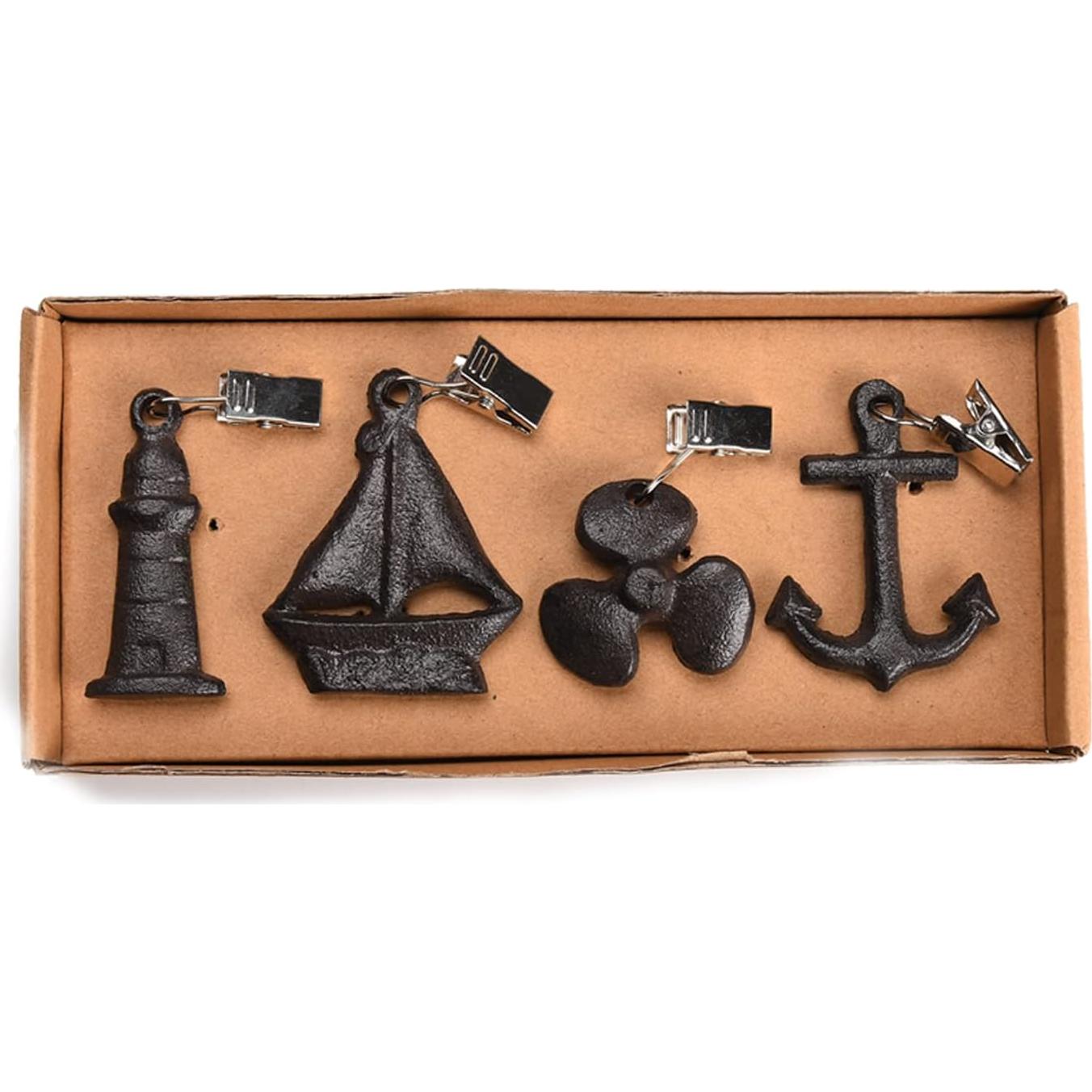 Juego de 4 Pesas para Manteles BRASSTAR Patrón Náutico