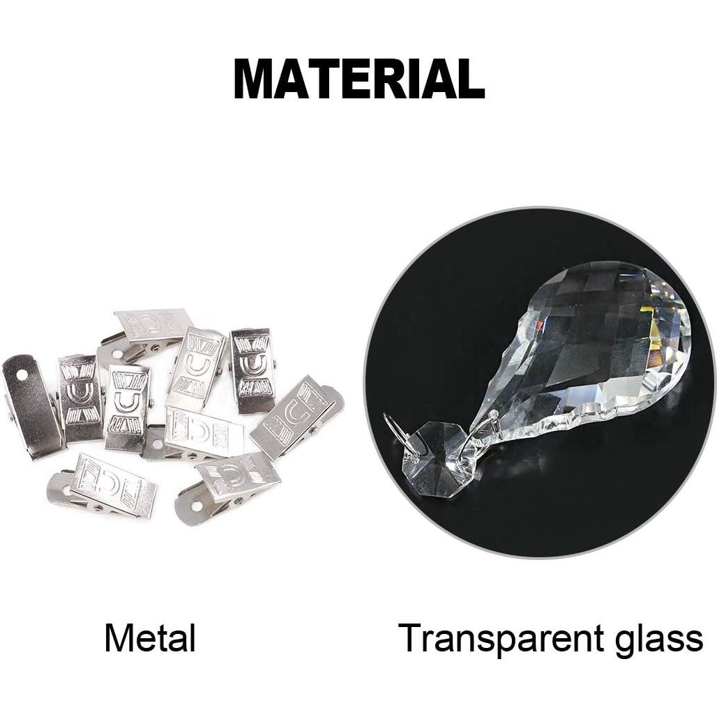 Juego de Pesas para Manteles Glarks, 10 Pcs Cristal AB