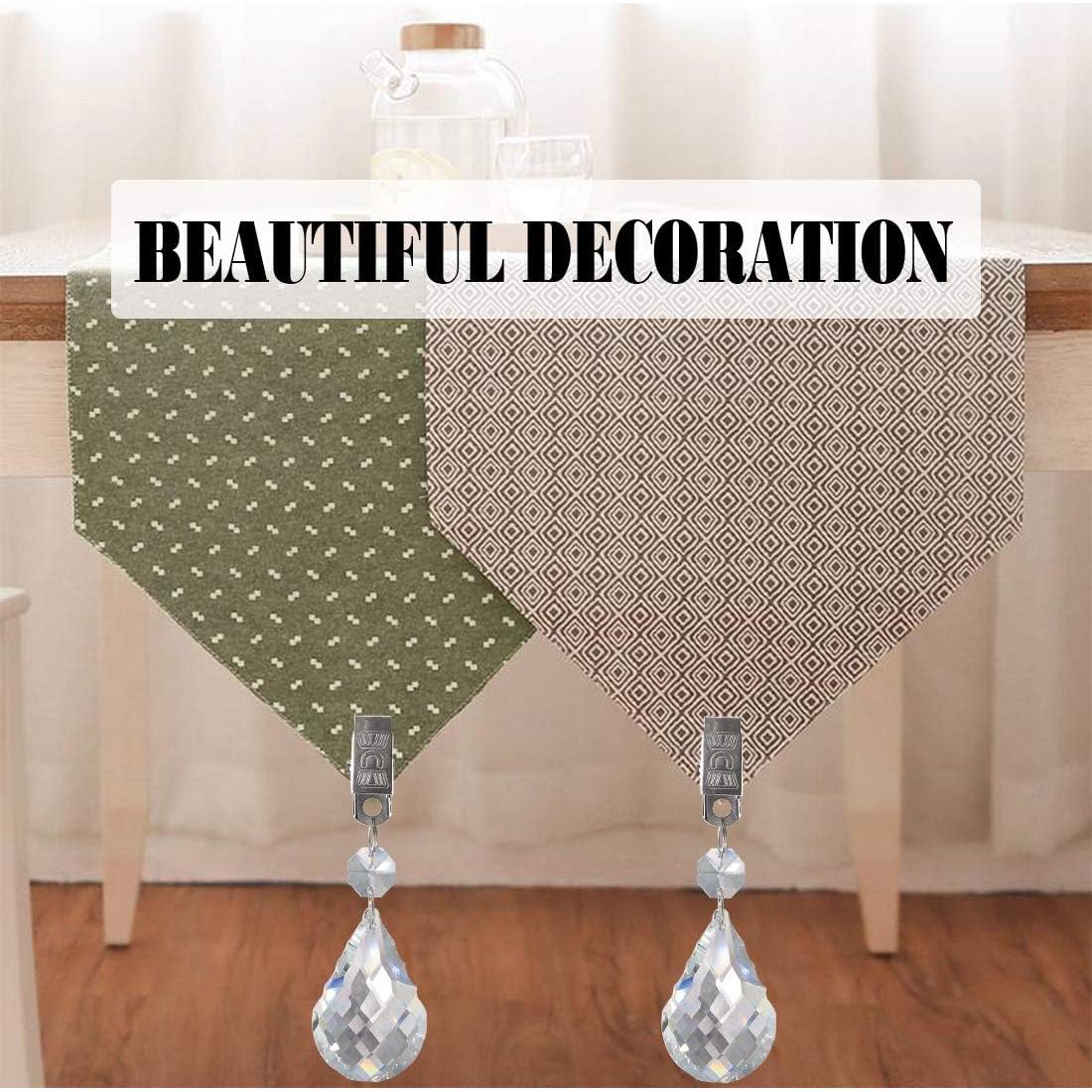 Juego de Pesas para Manteles Glarks, 10 Pcs Cristal AB