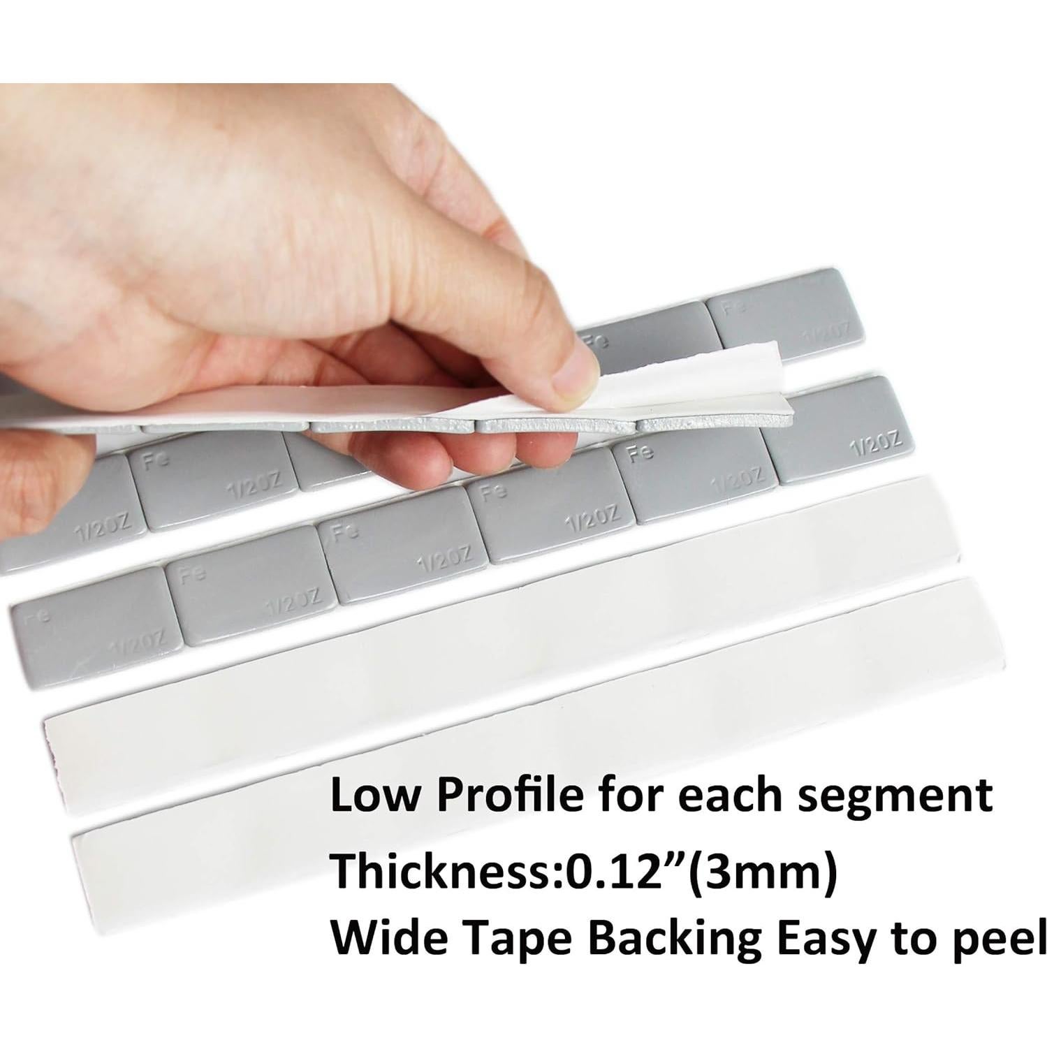 Pesas de Rueda Adhesivas ACCRETION 12 Oz Gris - 24 Piezas