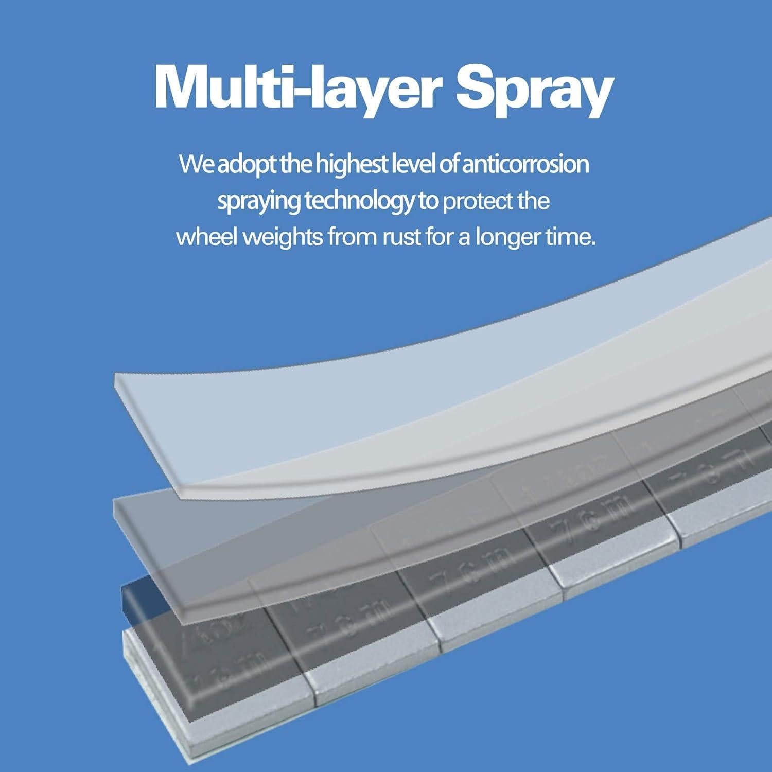 Pesas de Rueda Adhesivas CKAuto 48pcs Gris 12oz Bajo Perfil