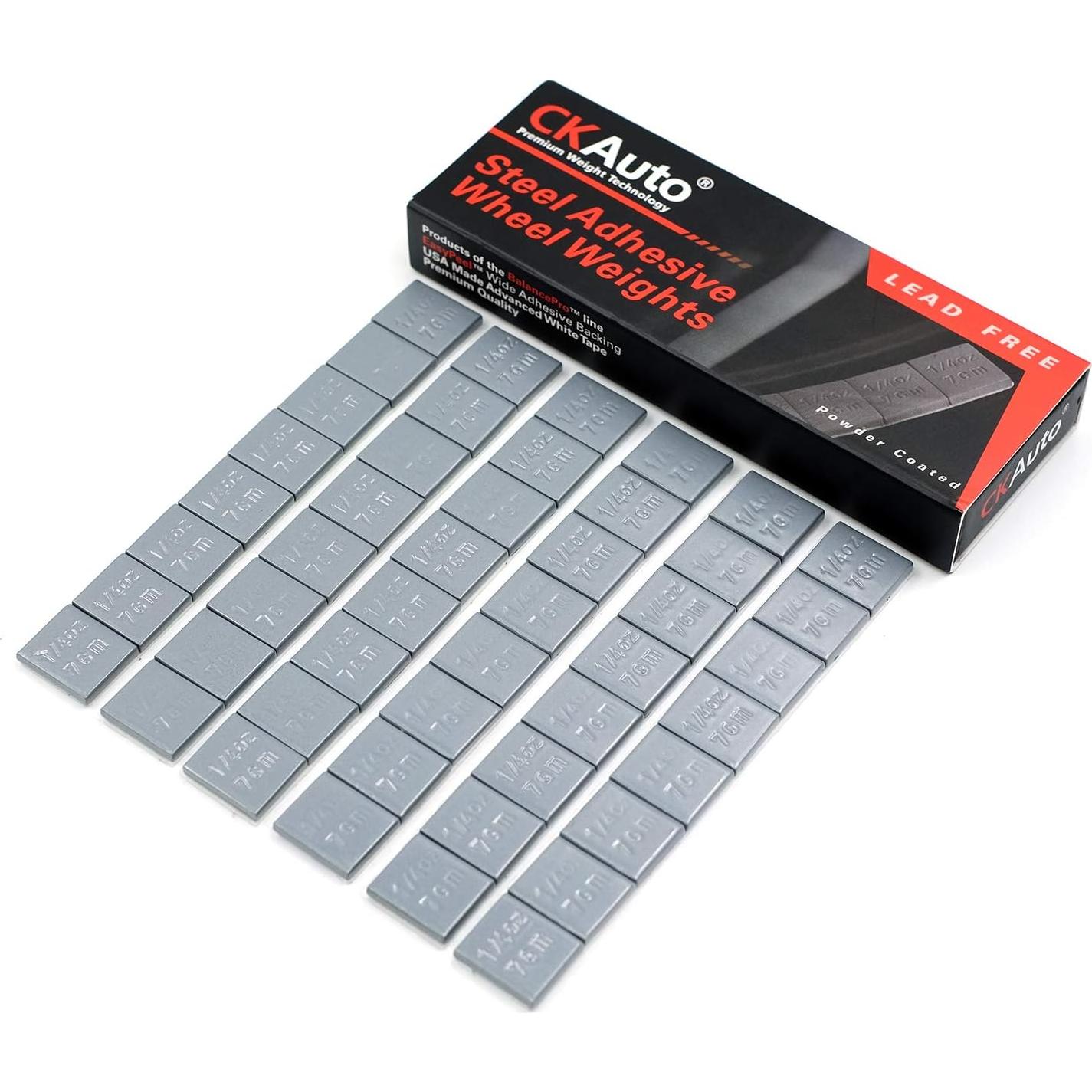 Pesas de Rueda Adhesivas CKAuto 48pcs Gris 12oz Bajo Perfil