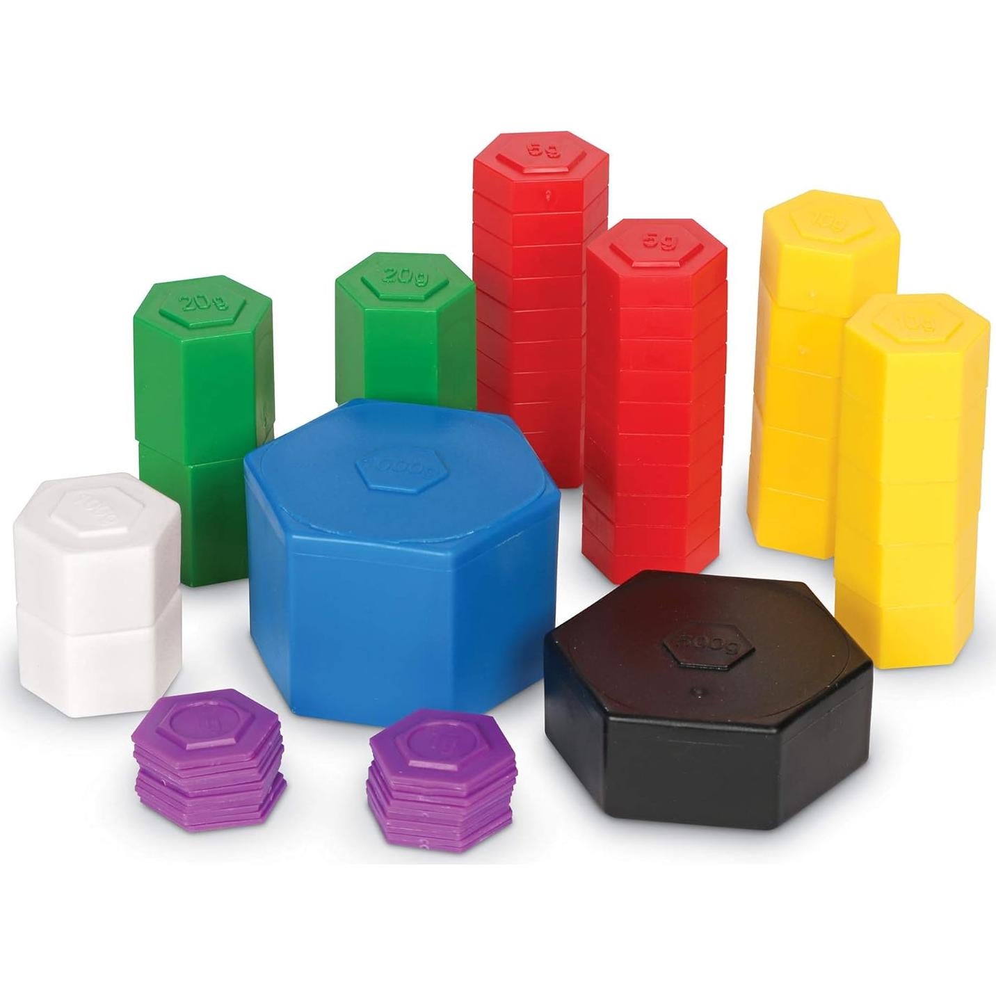 Juego de Pesas Métricas Learning Resources 58 Piezas 1g a 1000g