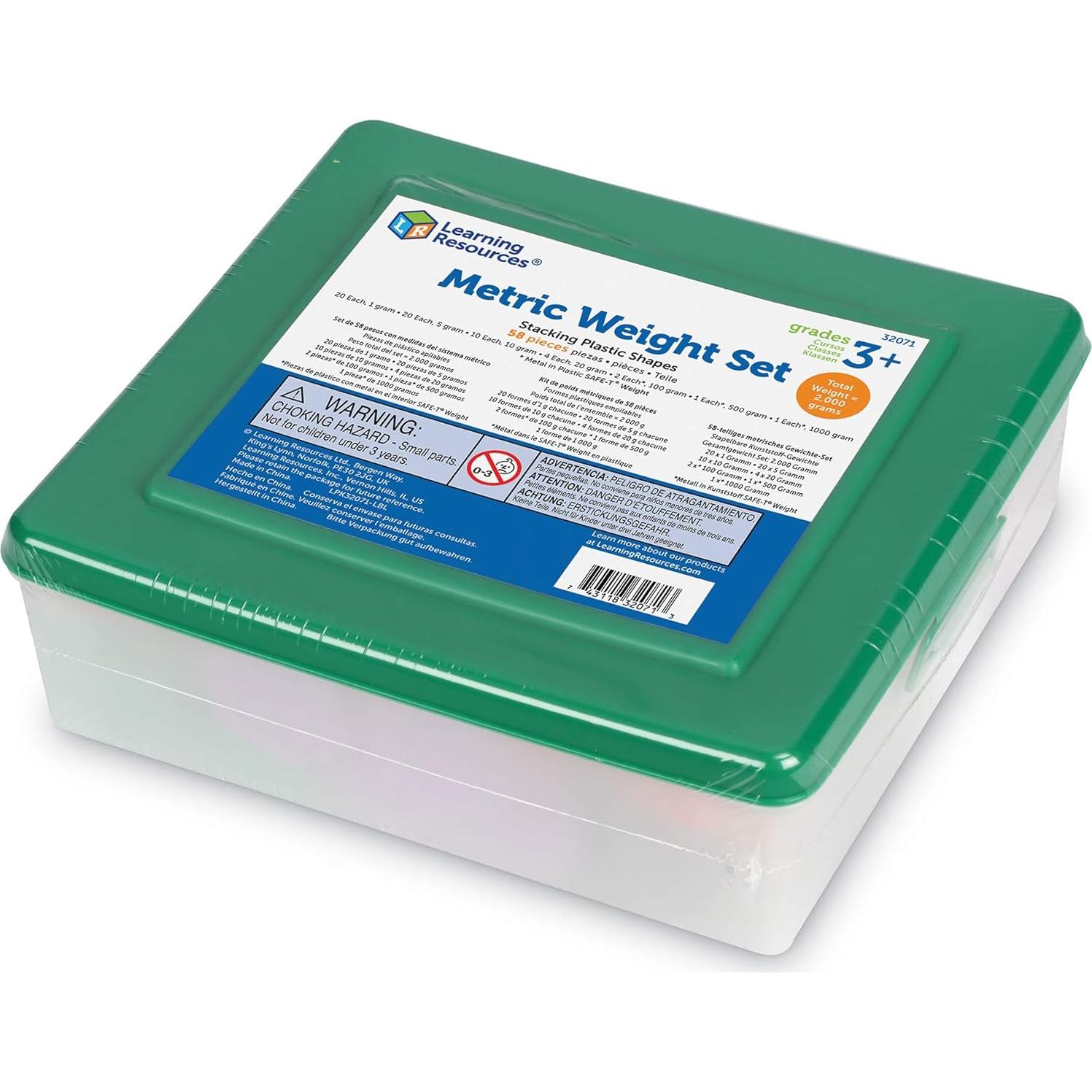 Juego de Pesas Métricas Learning Resources 58 Piezas 1g a 1000g