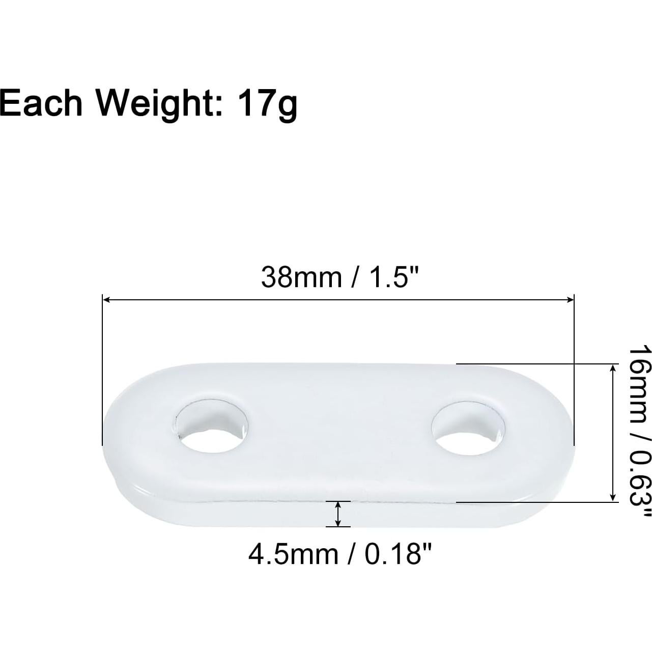 Pesas para Cortinas uxcell, Hierro Blanco, 25 Pcs, 17g