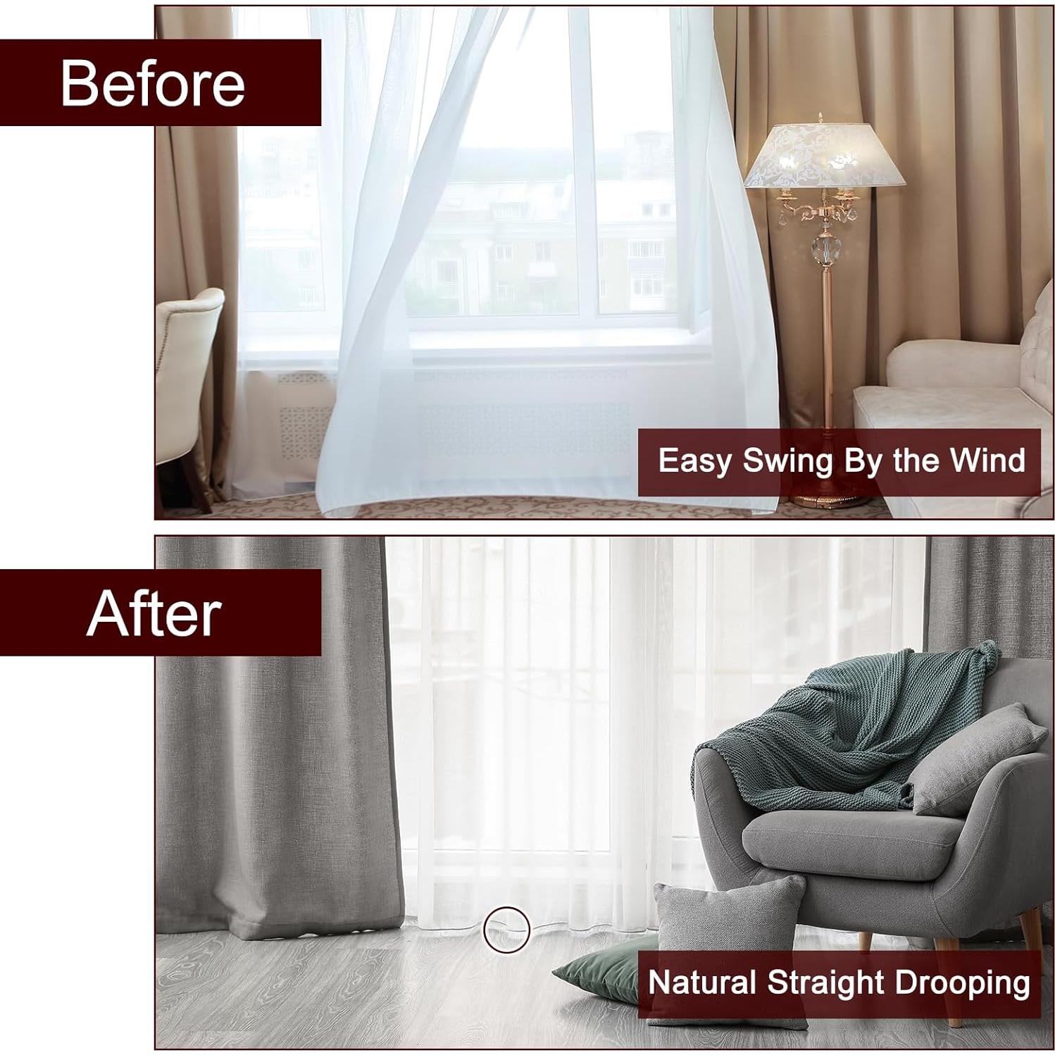 Pesas para Cortinas uxcell, Hierro Blanco, 25 Pcs, 17g