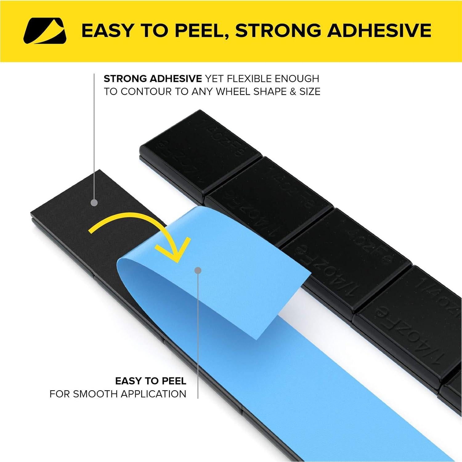 Pesas de Rueda Adhesivas StanceMagic 510g Negras 72 Piezas