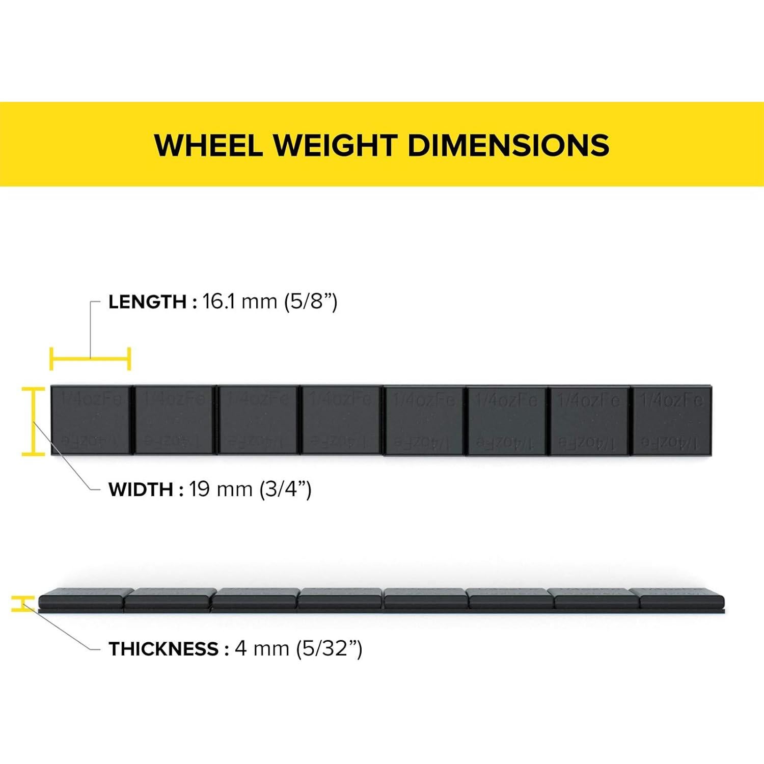 Pesas de Rueda Adhesivas StanceMagic 510g Negras 72 Piezas