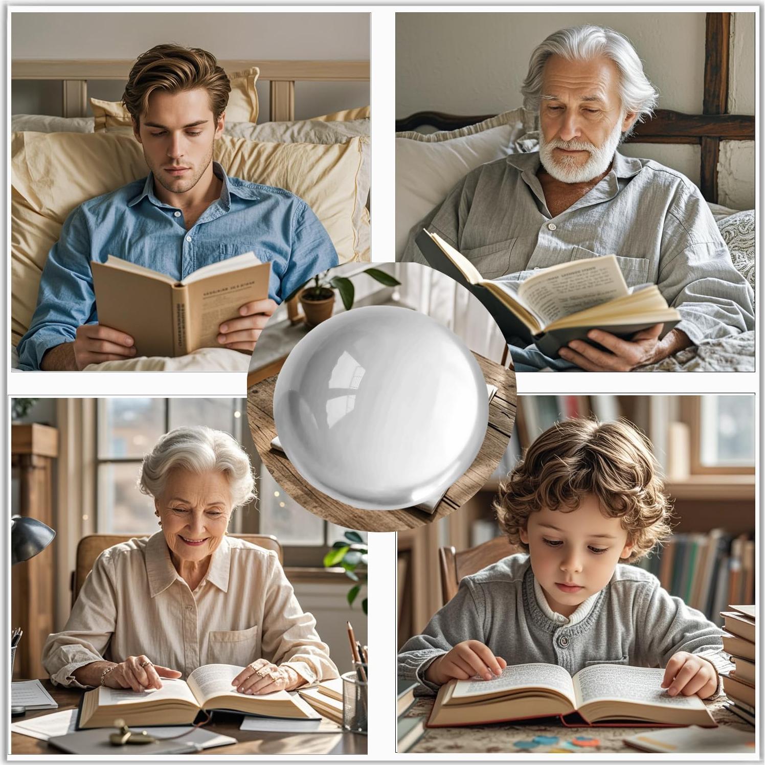 Sujetapapeles de Cristal Bluwtpoclan 4 Pcs 4.8 cm Aumentadores