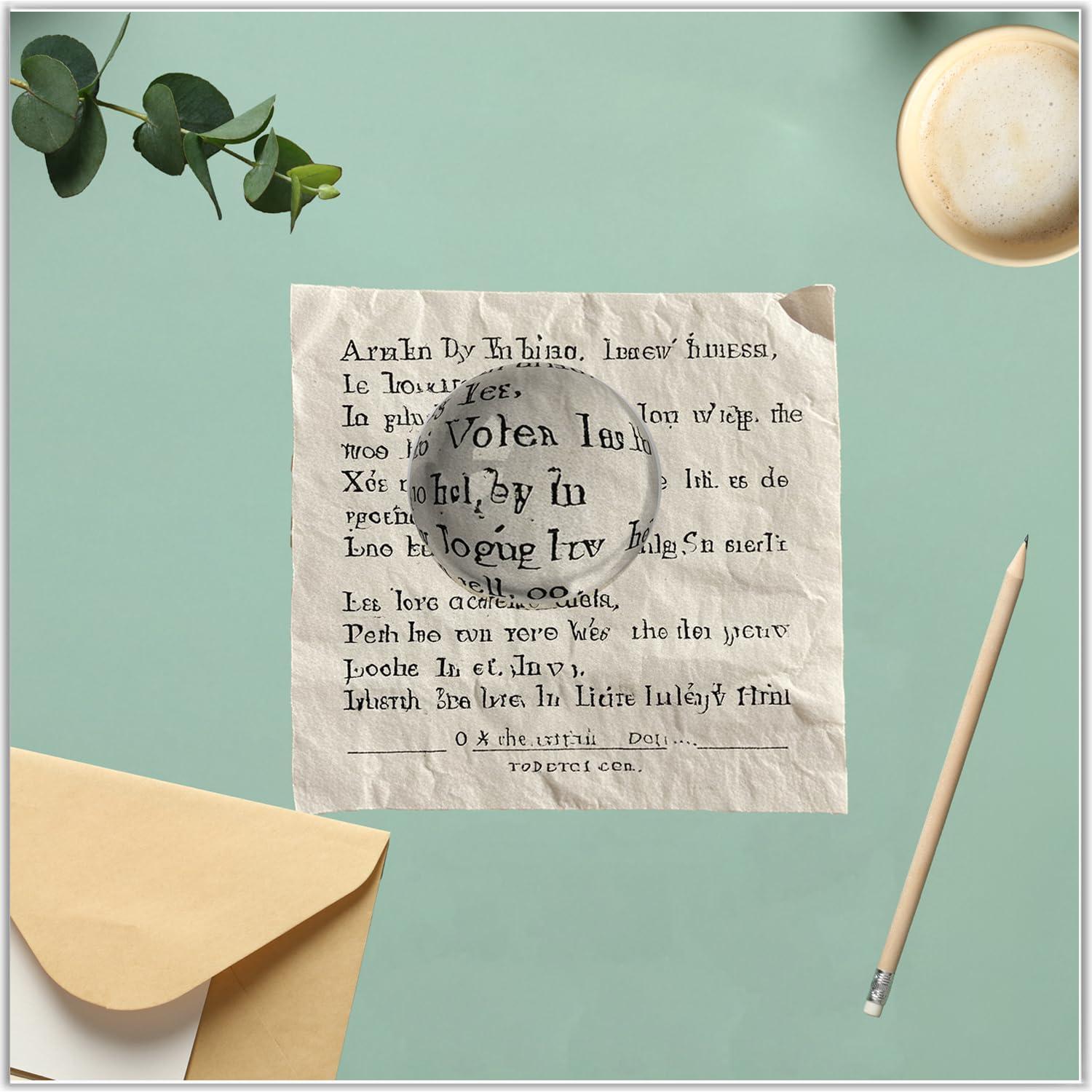 Sujetapapeles de Cristal Bluwtpoclan 4 Pcs 4.8 cm Aumentadores