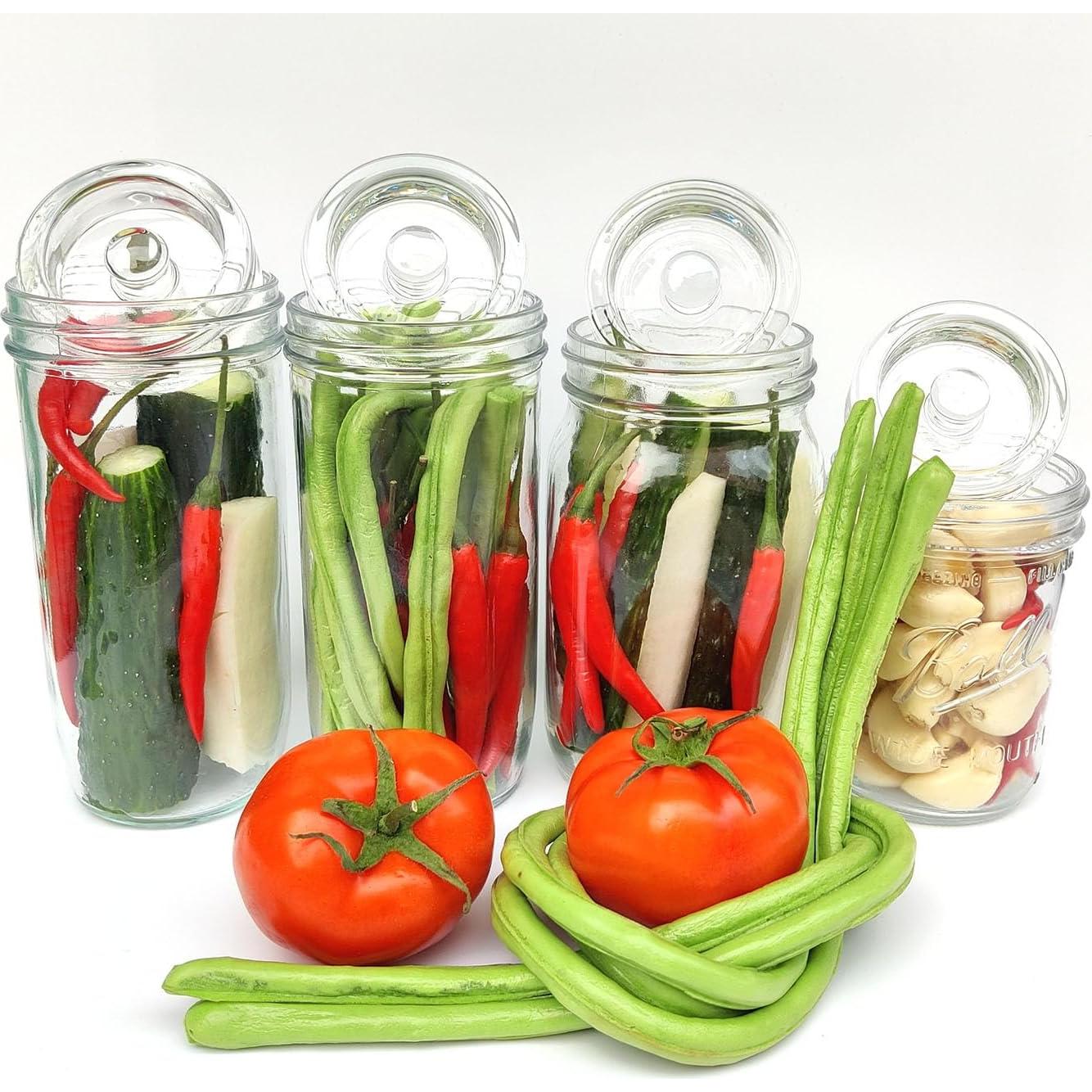 Kit de Fermentación 4 Piezas KUNNV para Tarros Mason 86mm