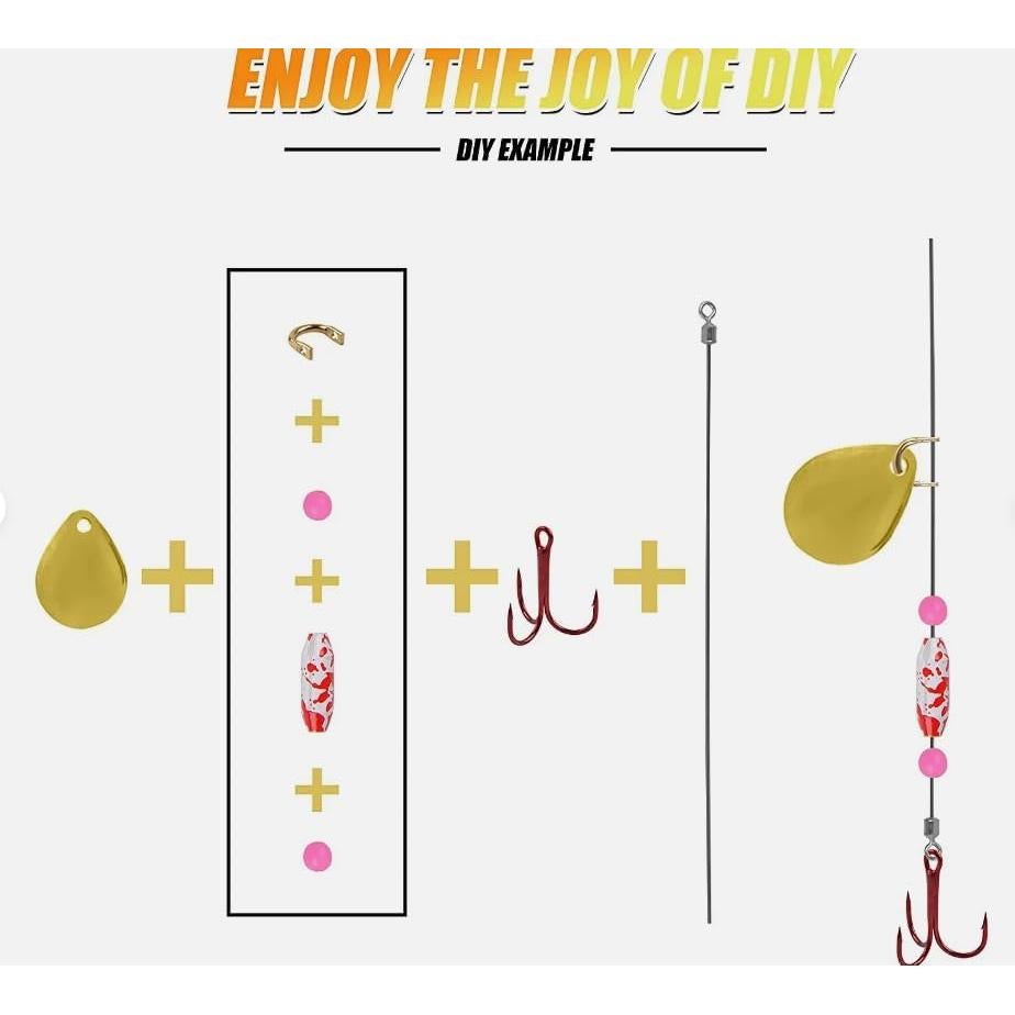 48 Plomos de Cebo Giratorio Cuoyuqie para Hacer DIY - Latón