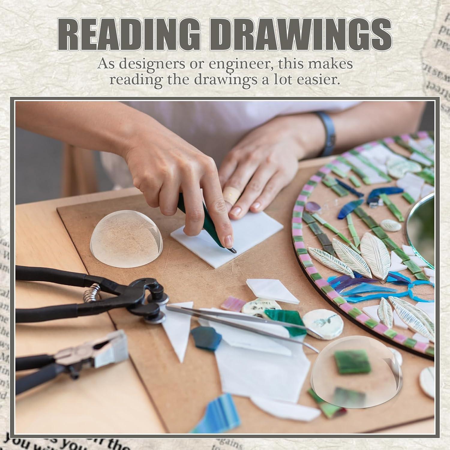 Set de 6 Sujetapapeles de Cristal Cúpula Briwooody 5 cm