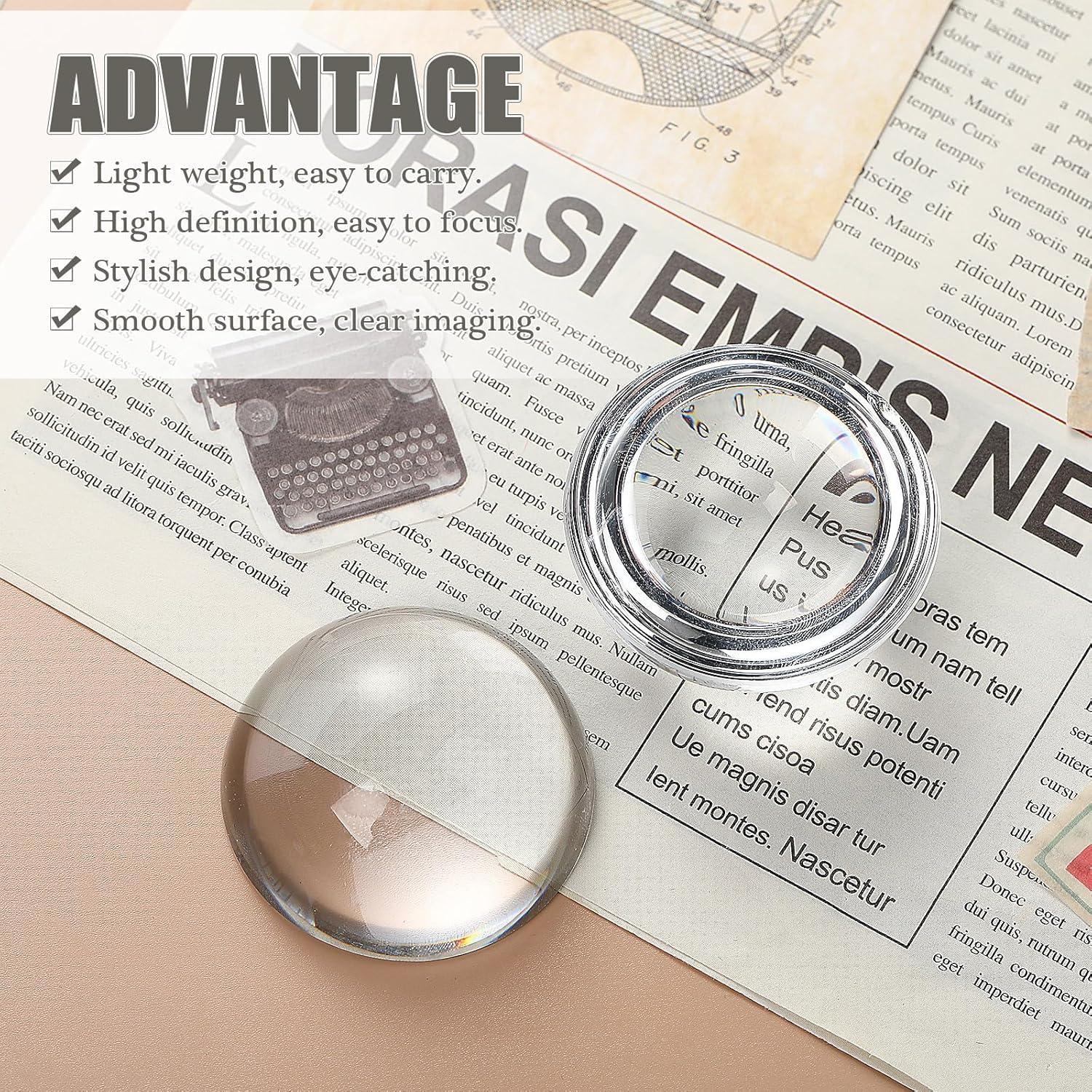 Set de 6 Sujetapapeles de Cristal Cúpula Briwooody 5 cm