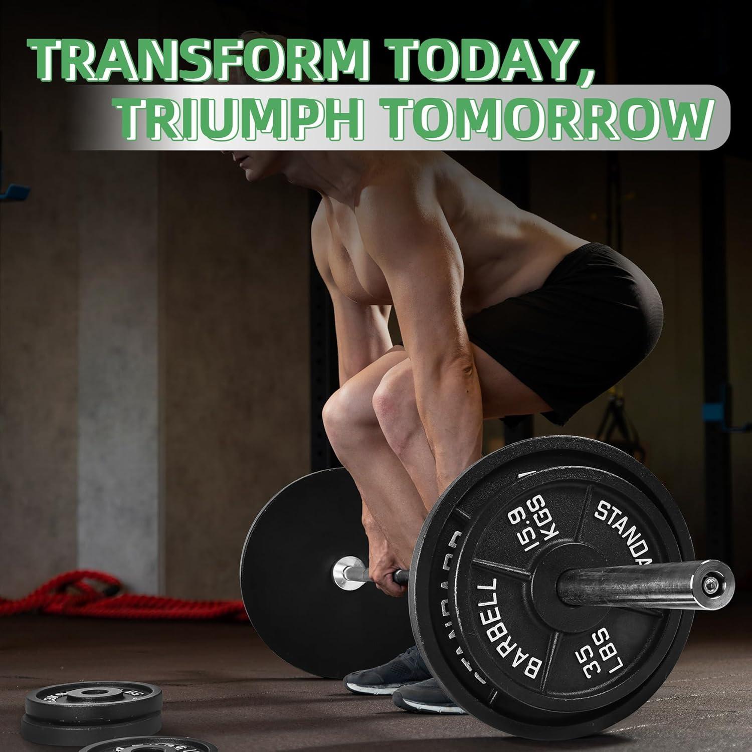 Placa de Peso Olímpica Fitvids de Hierro Fundido 20.41 kg