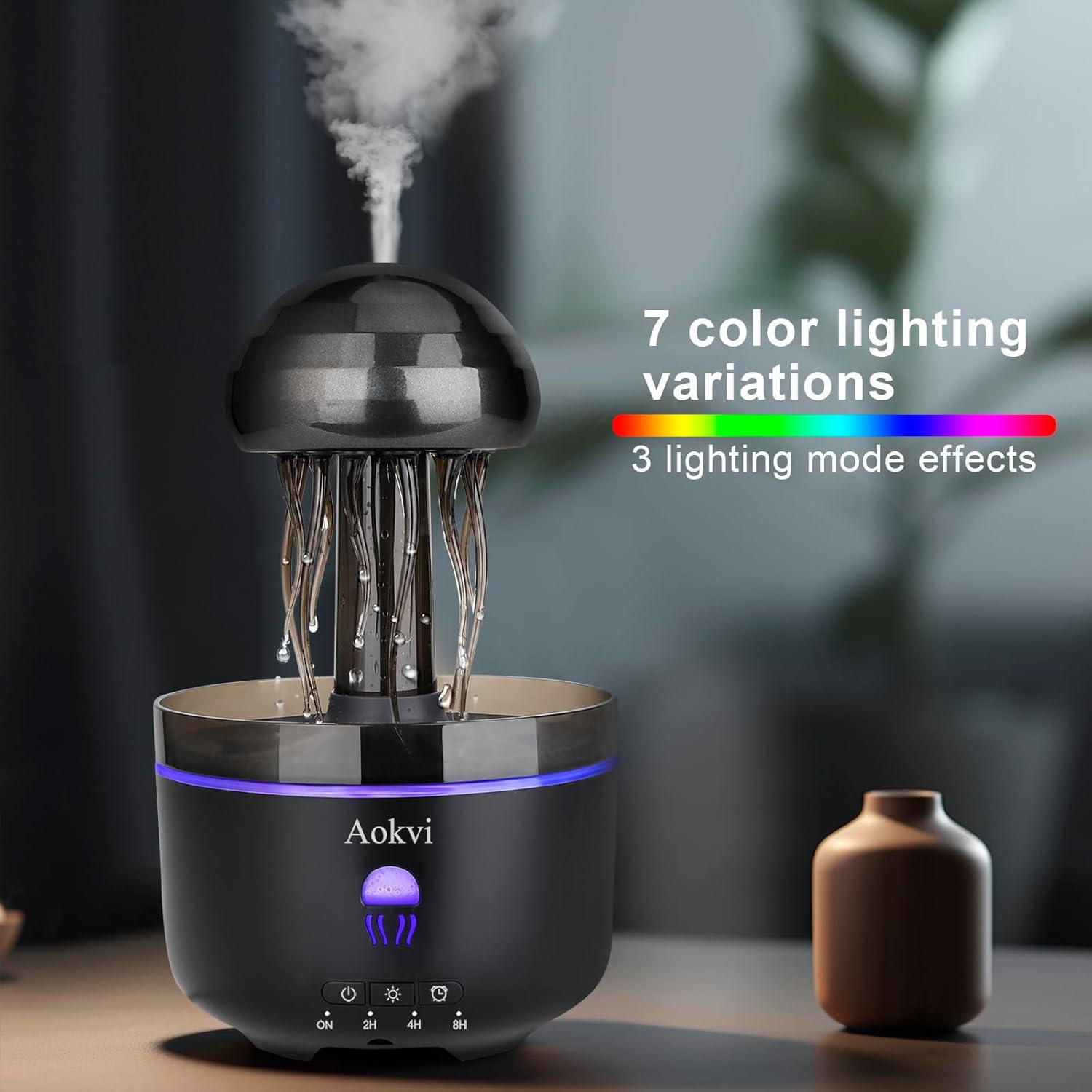 Difusor de Aceites Esenciales Aokvi Medusa 300ml LED 7 Colores