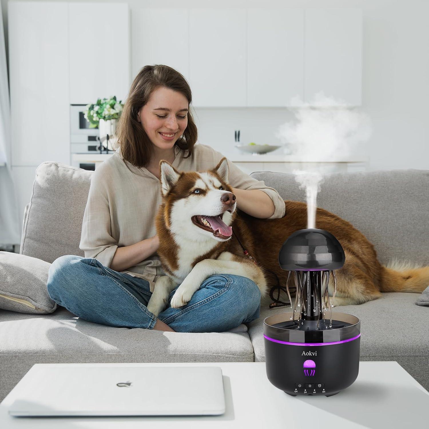 Difusor de Aceites Esenciales Aokvi Medusa 300ml LED 7 Colores