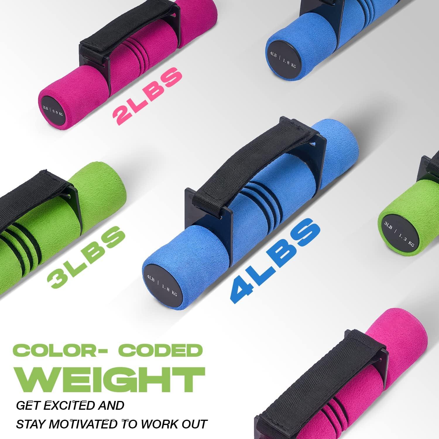 Pesas de Mano Ajustables Yes4All 1.36kg Verde para Ejercicio