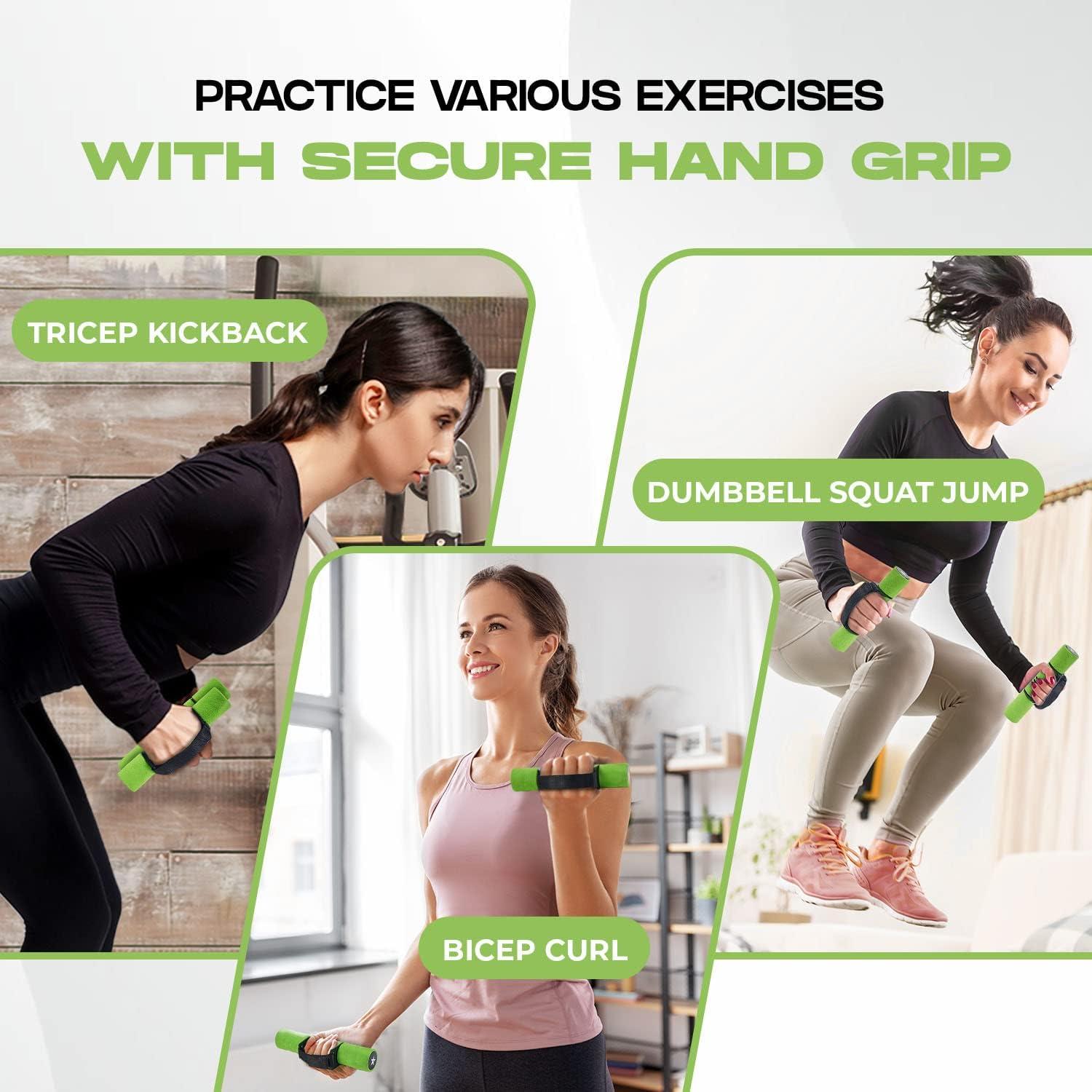 Pesas de Mano Ajustables Yes4All 1.36kg Verde para Ejercicio