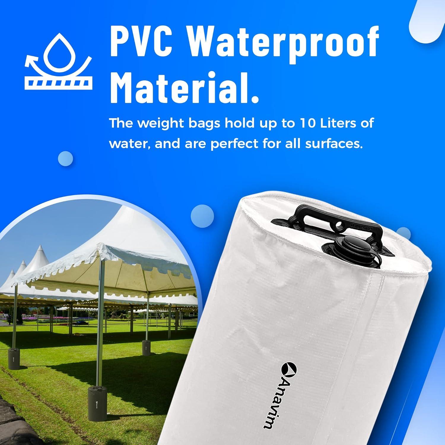 Bolsa de Pesas de Agua Anavim para Canopy Plegable 9.5L Blanca