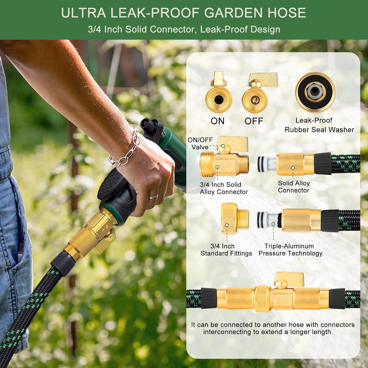 Manguera de Jardín No Expandible 15.24 m Nurtsoli con Boquilla