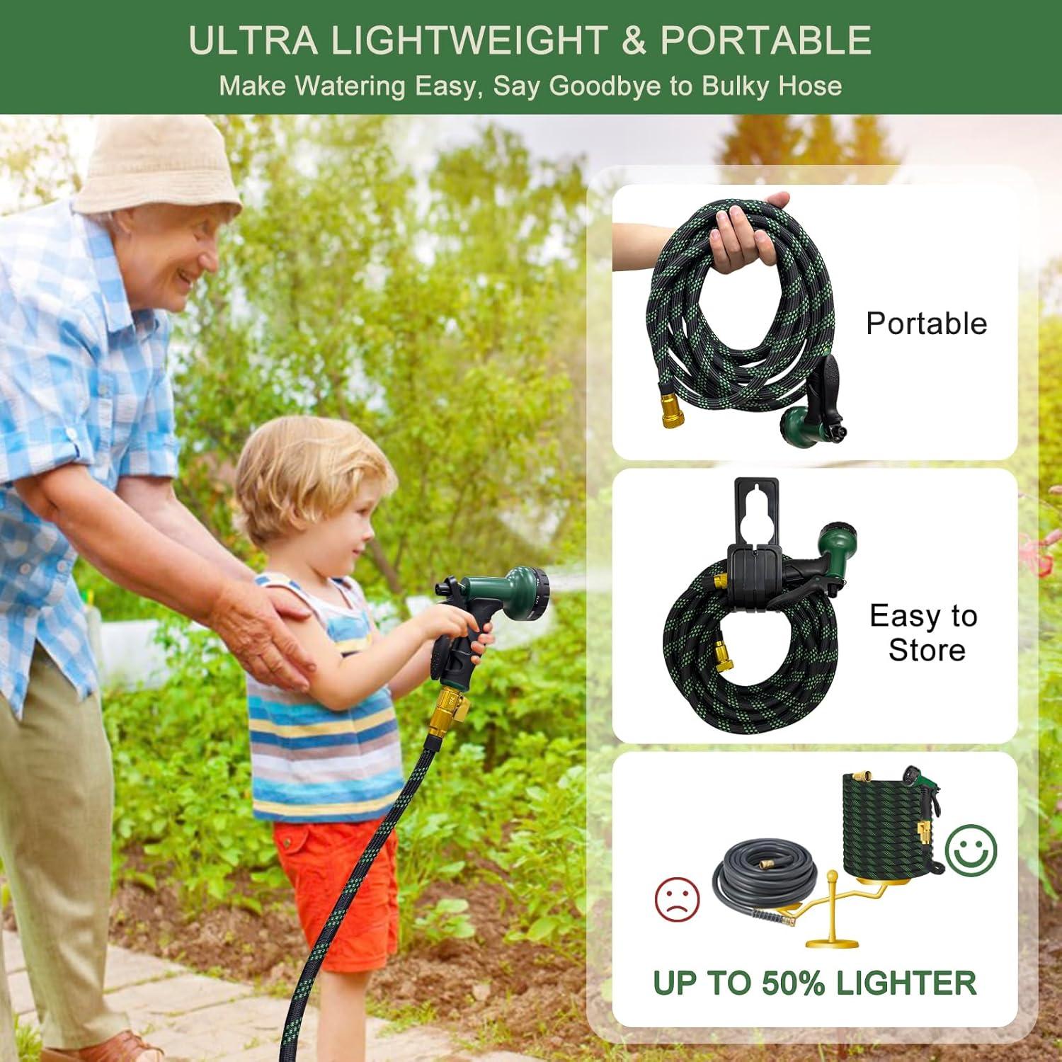 Manguera de Jardín No Expandible 15.24 m Nurtsoli con Boquilla