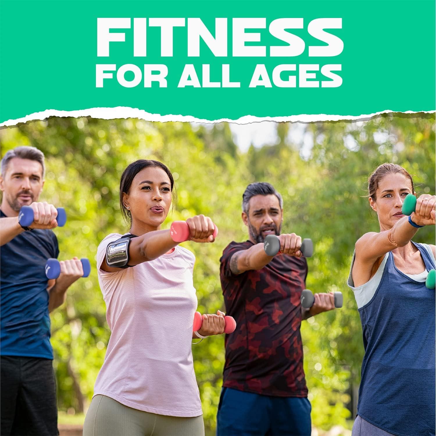 Pesas de Mano Neopreno Yes4All 2.27kg Par Antideslizantes