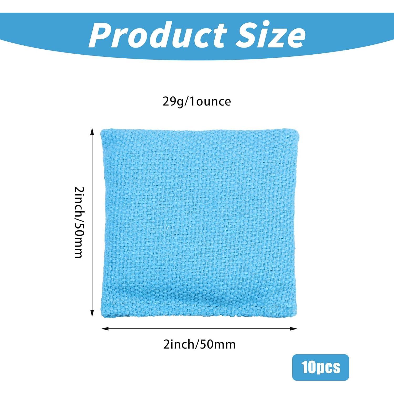 10 Pesas de Costura Beinkmake 5x5cm Nylon Azul Reutilizables