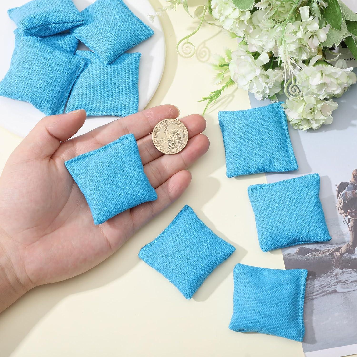 10 Pesas de Costura Beinkmake 5x5cm Nylon Azul Reutilizables