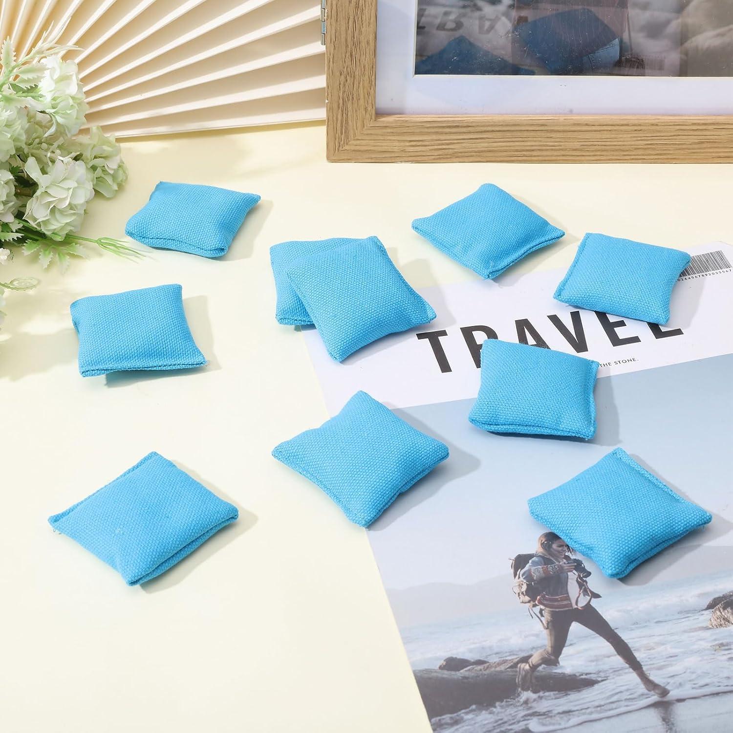 10 Pesas de Costura Beinkmake 5x5cm Nylon Azul Reutilizables