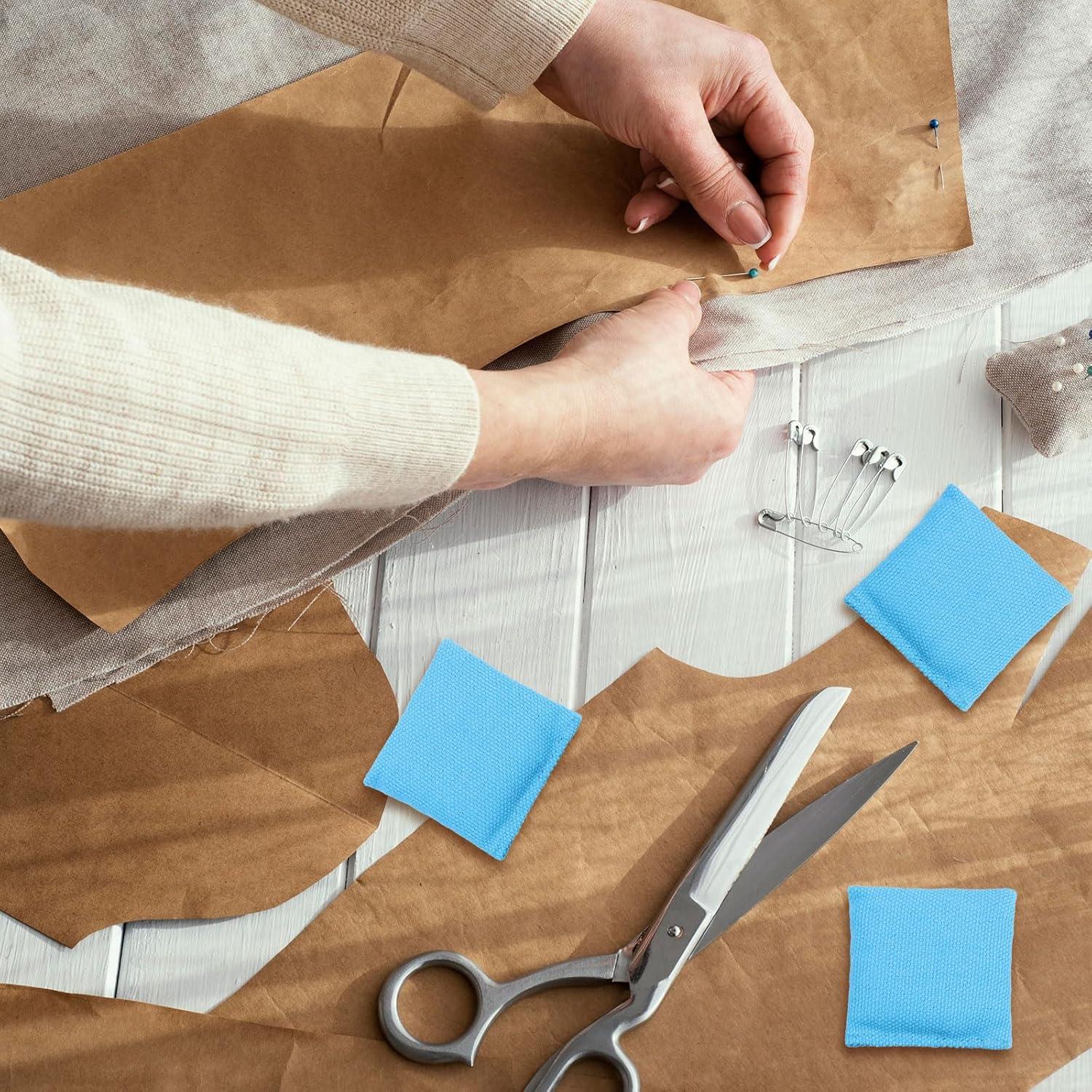 10 Pesas de Costura Beinkmake 5x5cm Nylon Azul Reutilizables